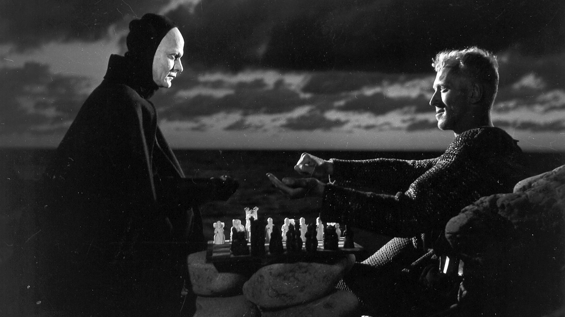 Ingmar Bergman, Movie scenes, The Seventh Seal, Max von Sydow, 1920x1080 Full HD Desktop