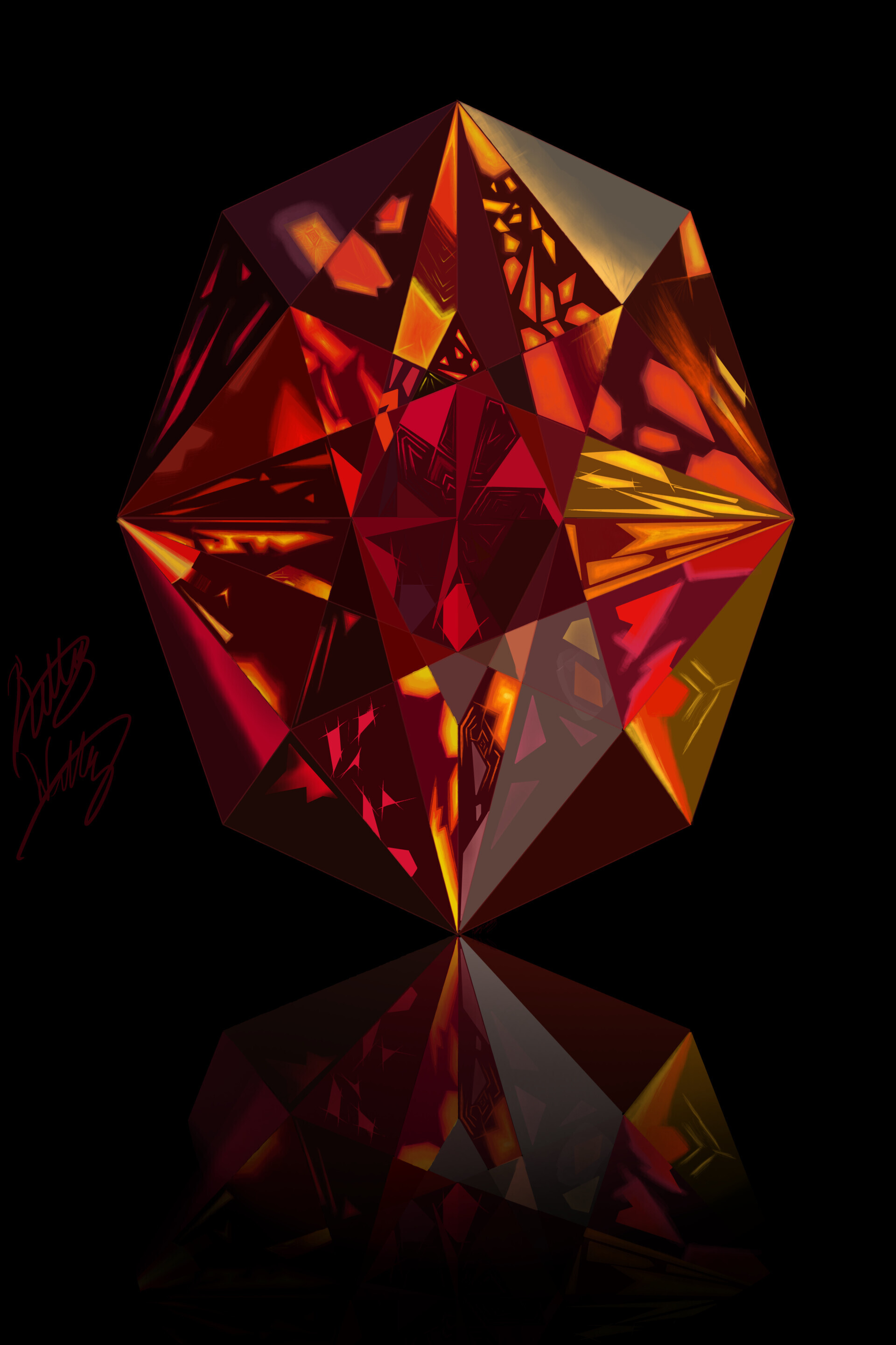 Gemstone: A precious or semi-precious mineral polished and used in a piece of jewelry. 1920x2880 HD Background.