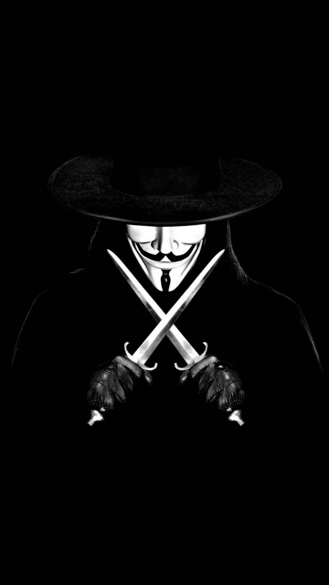Guy Fawkes Mask: Was originally designed by David Lloyd for the comic book series "V for Vendetta". 1080x1920 Full HD Background.