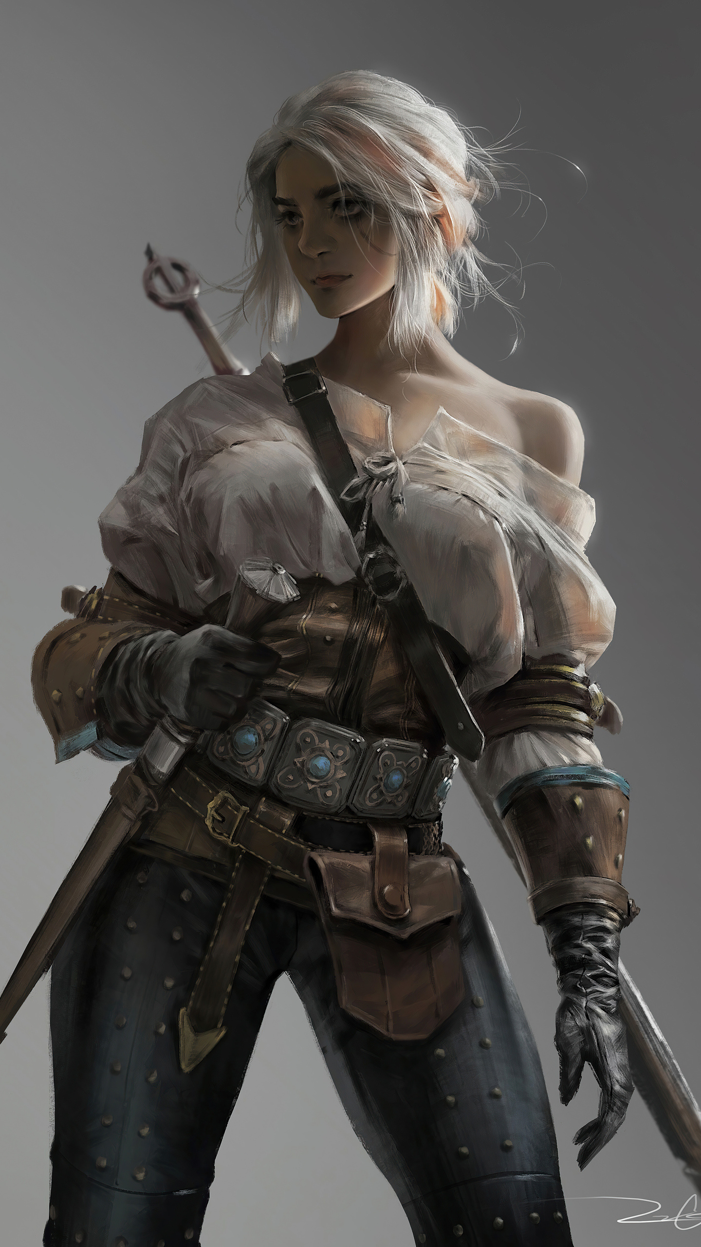 Ciri the Witcher, 4K wallpapers, HD visuals, The Wild Hunt, 1440x2560 HD Phone