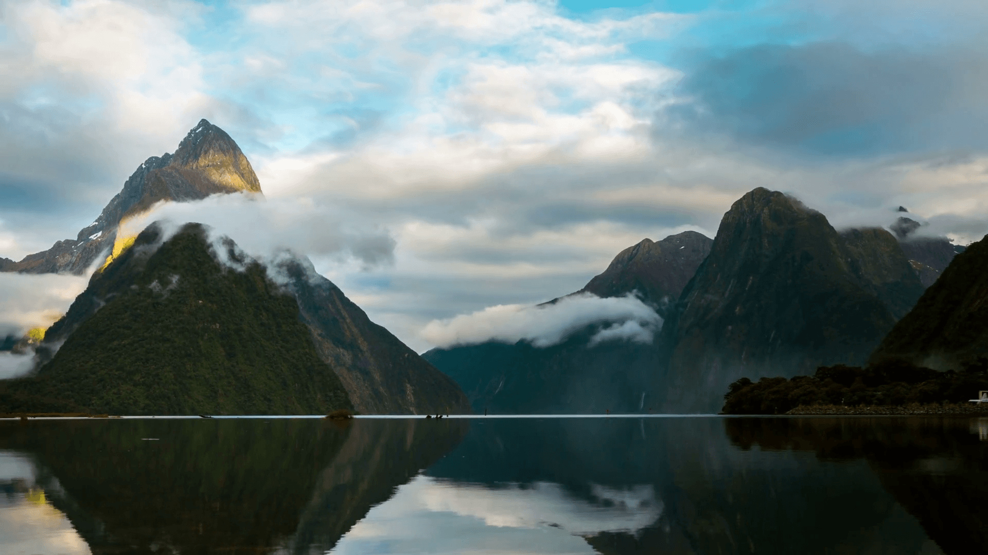 Fiordland National Park, Serene landscapes, Untouched beauty, Natural wonder, 1920x1080 Full HD Desktop