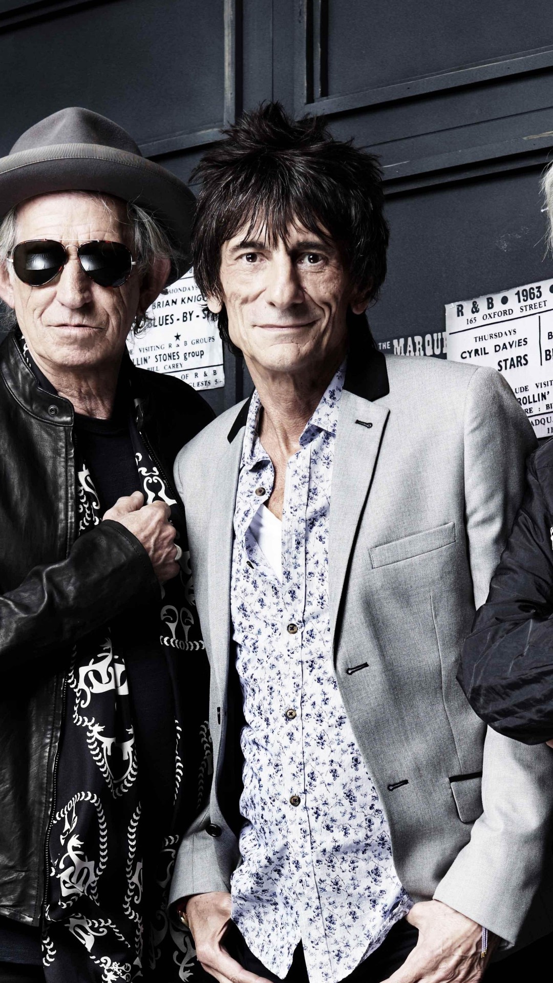 Ronnie Wood, Rolling Stones, Mick Jagger, Keith Richards, 1080x1920 Full HD Phone