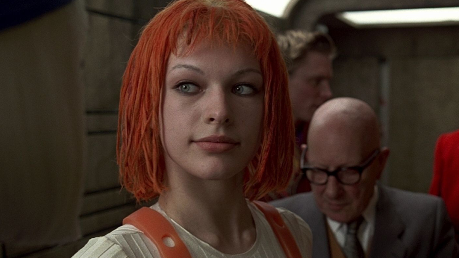 Milla Jovovich (The Fifth Element): Multipass, Forms a romantic connection with Korben Dallas. 1920x1080 Full HD Background.
