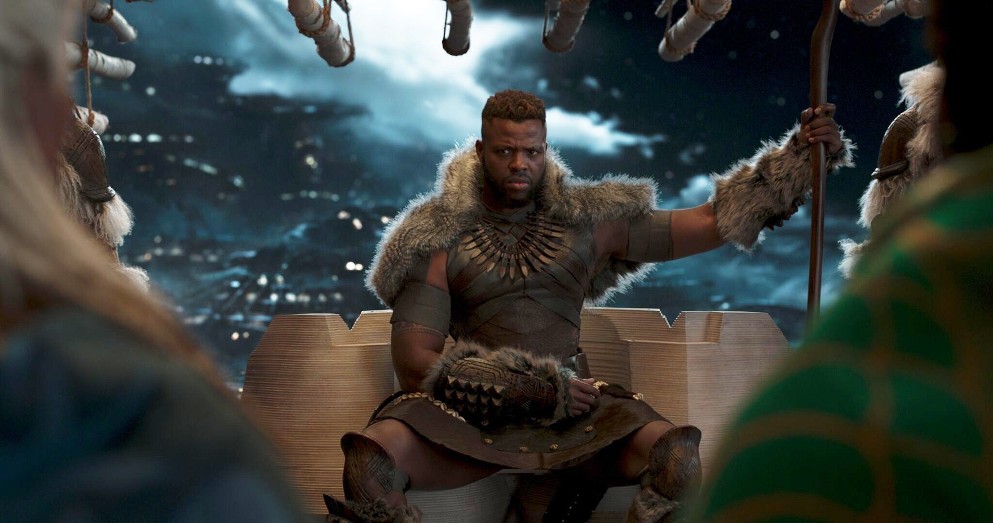 Winston Duke as M'Baku, Powerful adversary, Black Panther 2, Villainous role, 2050x1080 HD Desktop