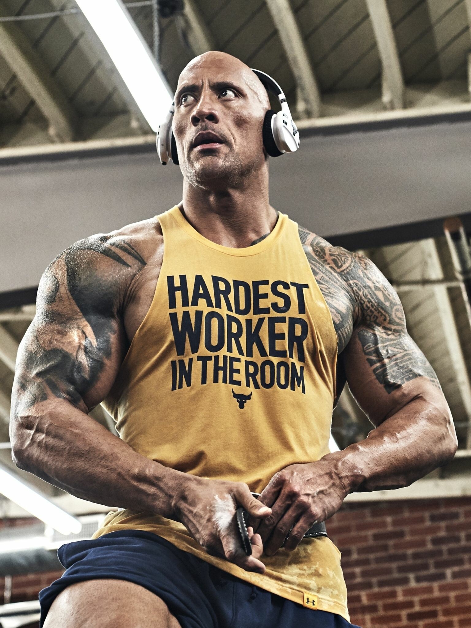 Powerlifting: Bodybuilding, Muscle hypertrophy, Dwayne Johnson. 1540x2050 HD Wallpaper.