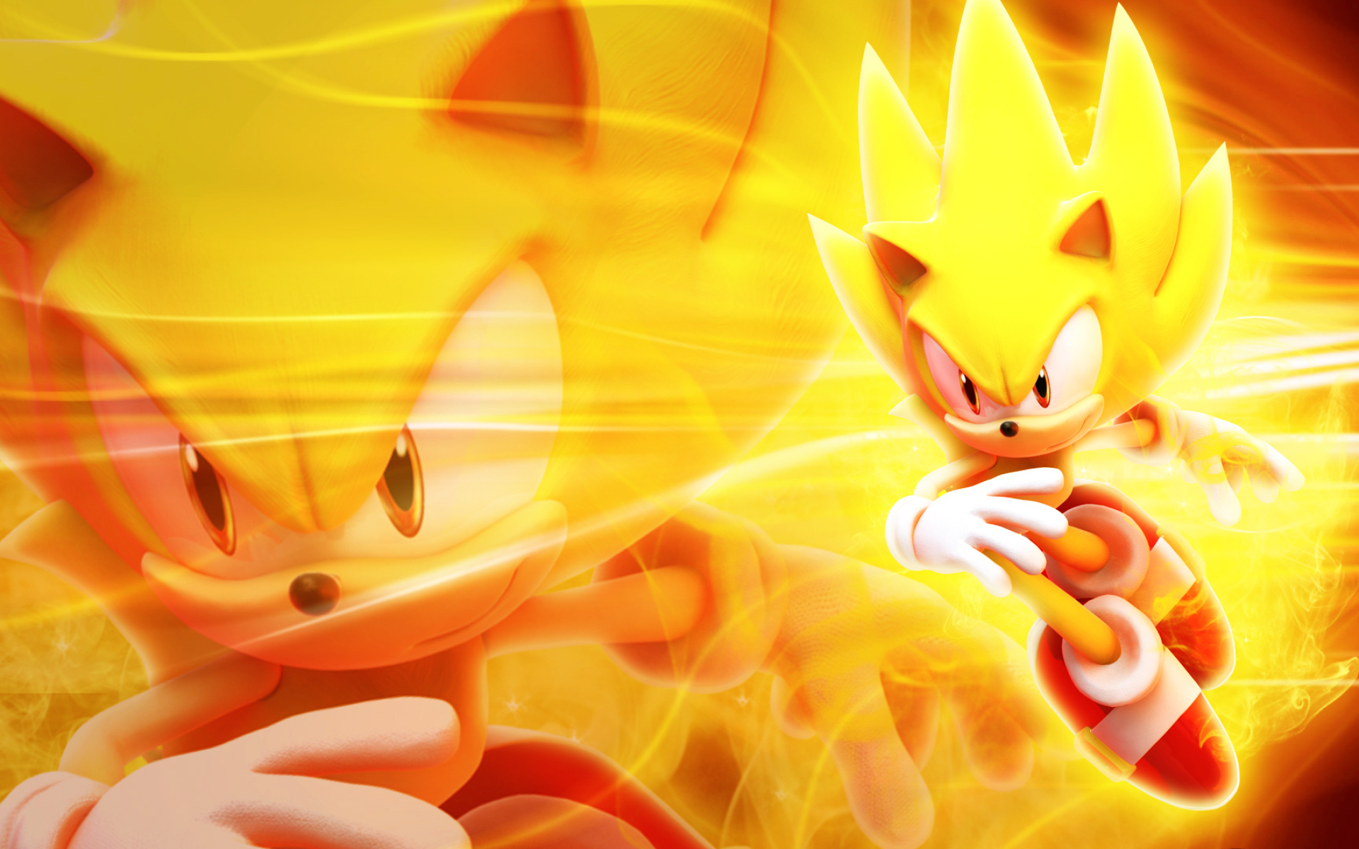 Hyper Sonic, Super Sonic wallpapers, Sonic's unstoppable power, Sonic's supercharged speed, 1920x1200 HD Desktop