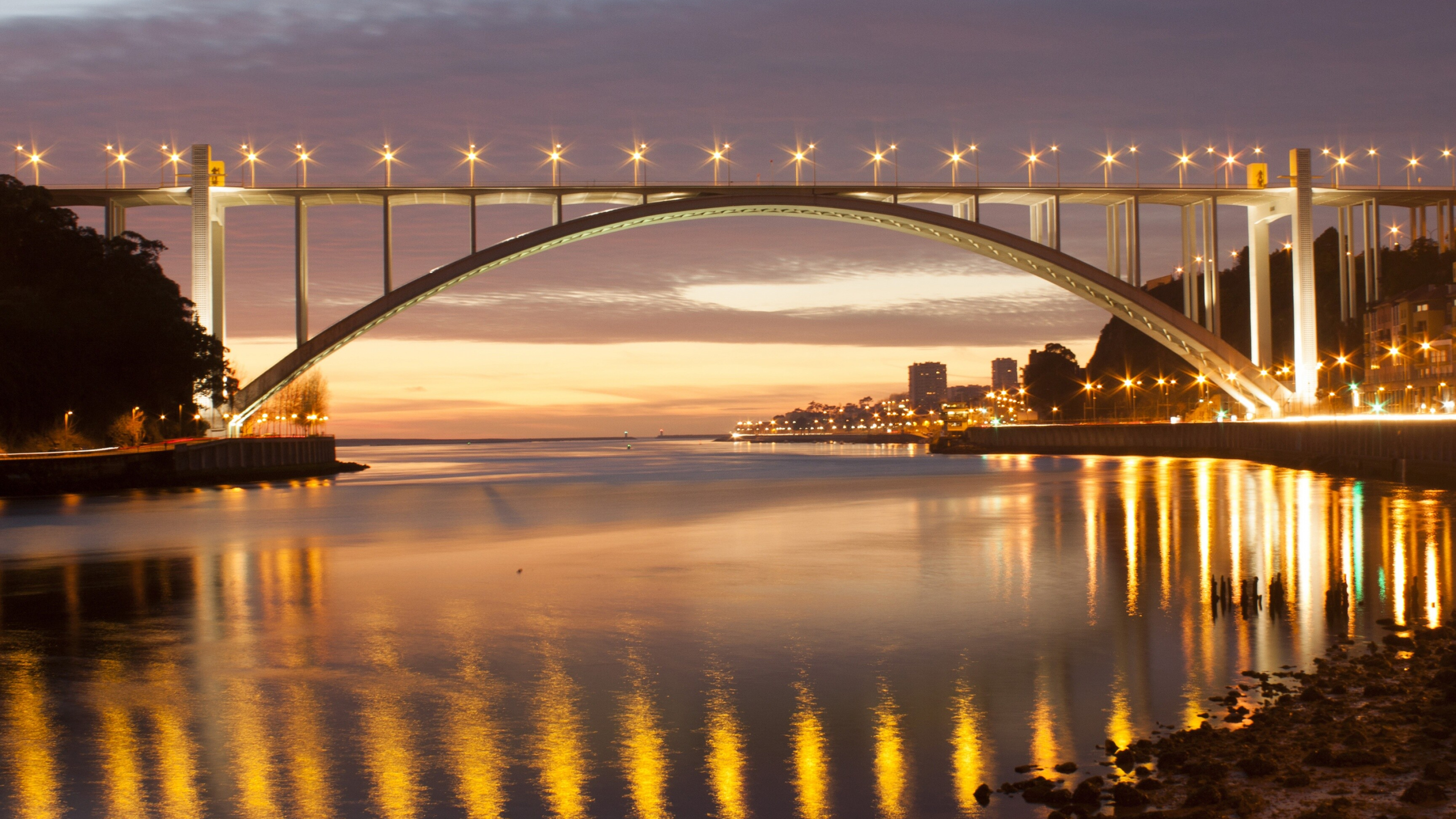 Portugal: Ponte Arrabida, Porto, The country features the westernmost point in continental Europe. 3840x2160 4K Wallpaper.