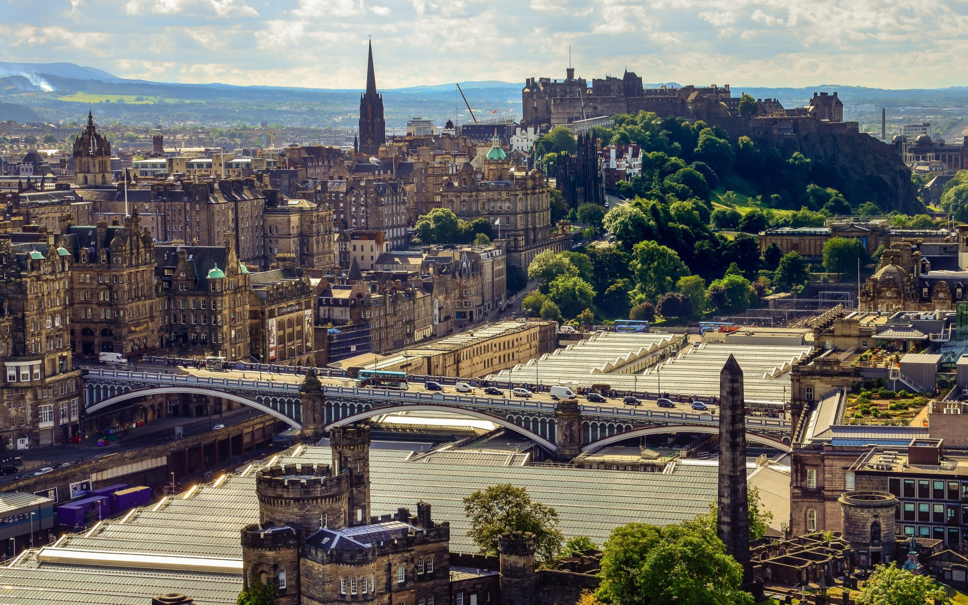Edinburgh, Scotland, Travels, Panorama, 1920x1200 HD Desktop