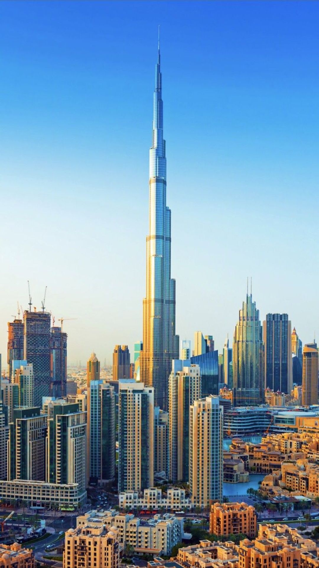 Burj Khalifa, Captivating wallpapers, Dubai's landmark, Iconic beauty, 1080x1920 Full HD Handy