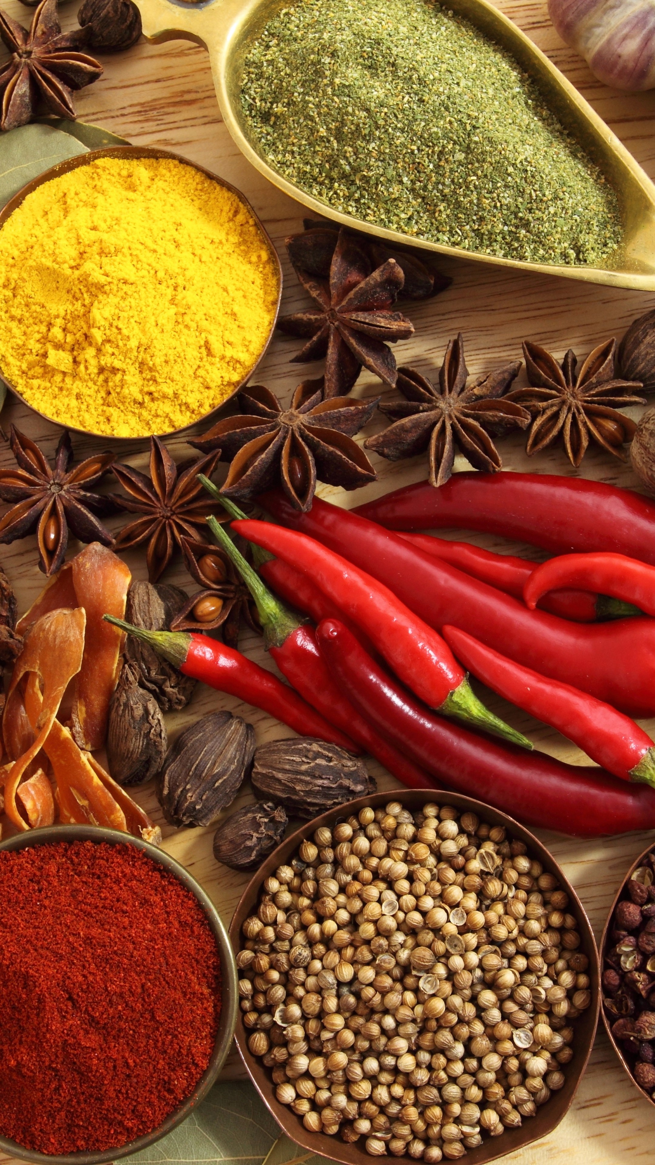 Aromatic spices, Pepper varieties, Spice rack essentials, Flavorful additions, 2160x3840 4K Phone