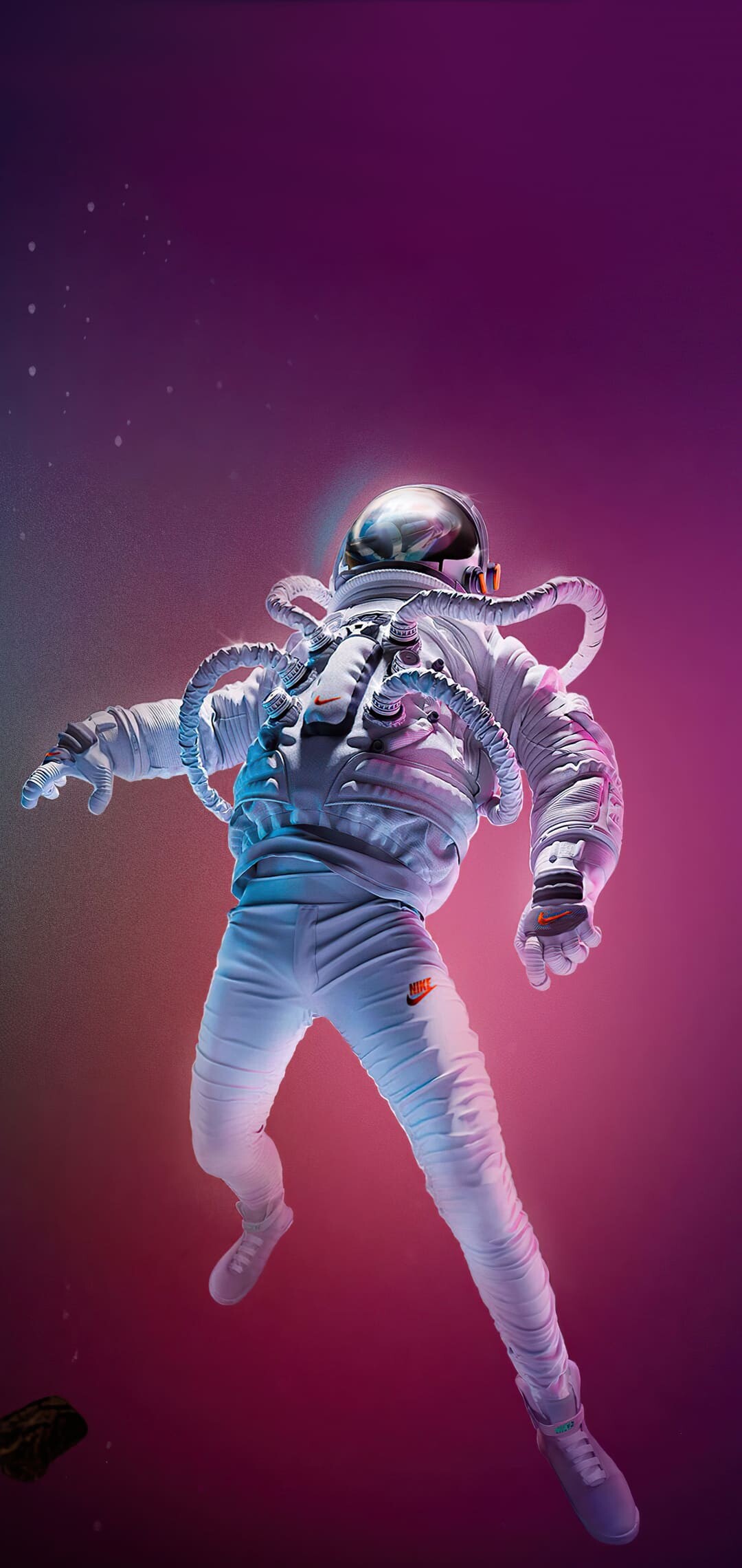 Astronaut: The first non-governmental space traveler was Byron K. Lichtenberg. 1080x2280 HD Background.