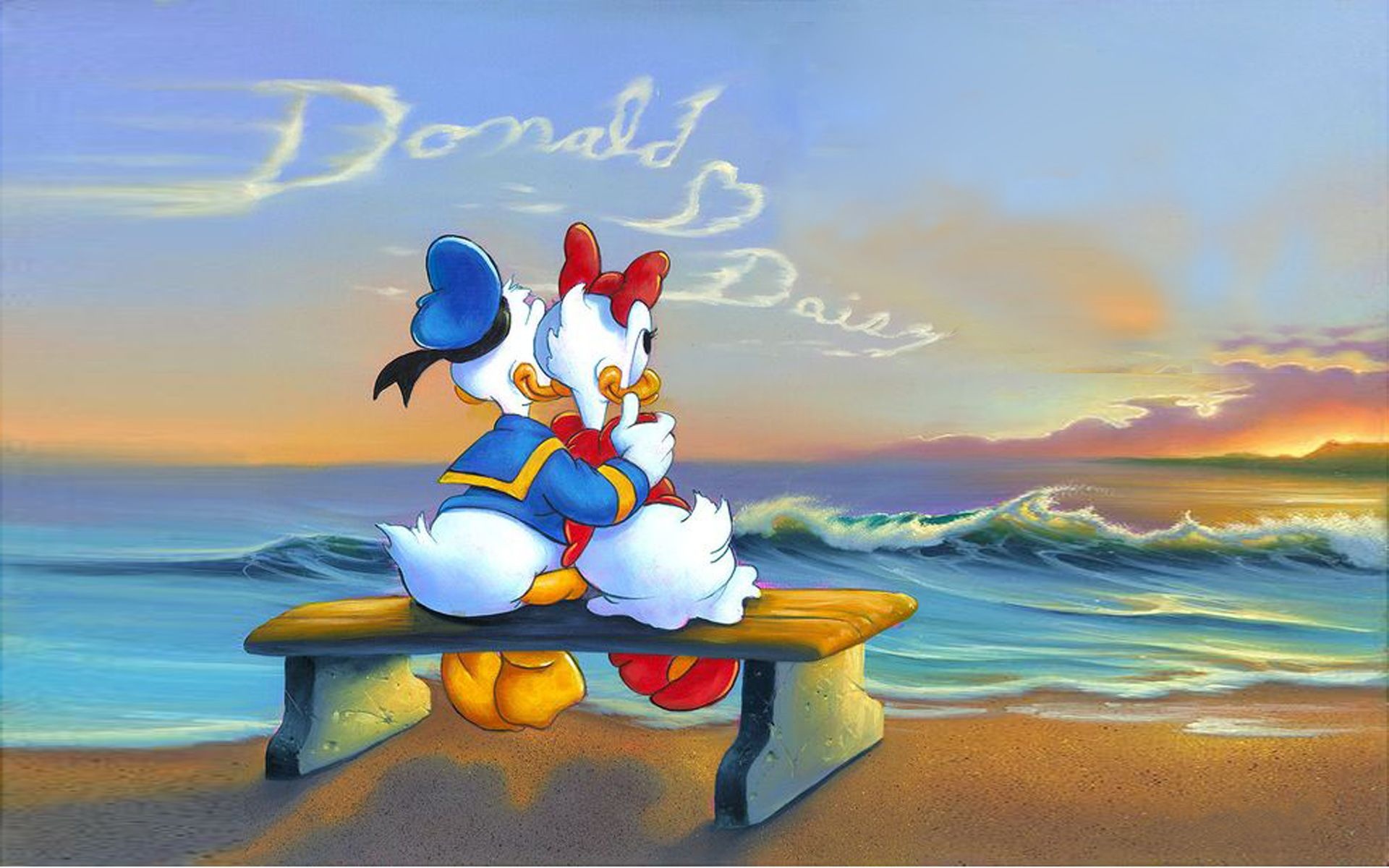 Donald Duck: Daisy's boyfriend, Ducks, Disney art. 1920x1200 HD Background.