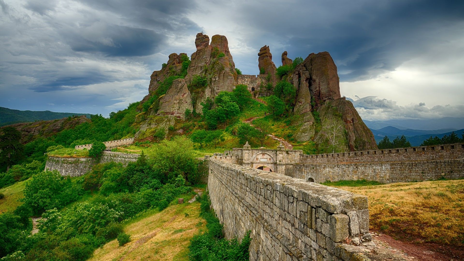Monumental wonder, Bulgarian fortress, Scenic beauty, Traveler's dream, 1920x1080 Full HD Desktop
