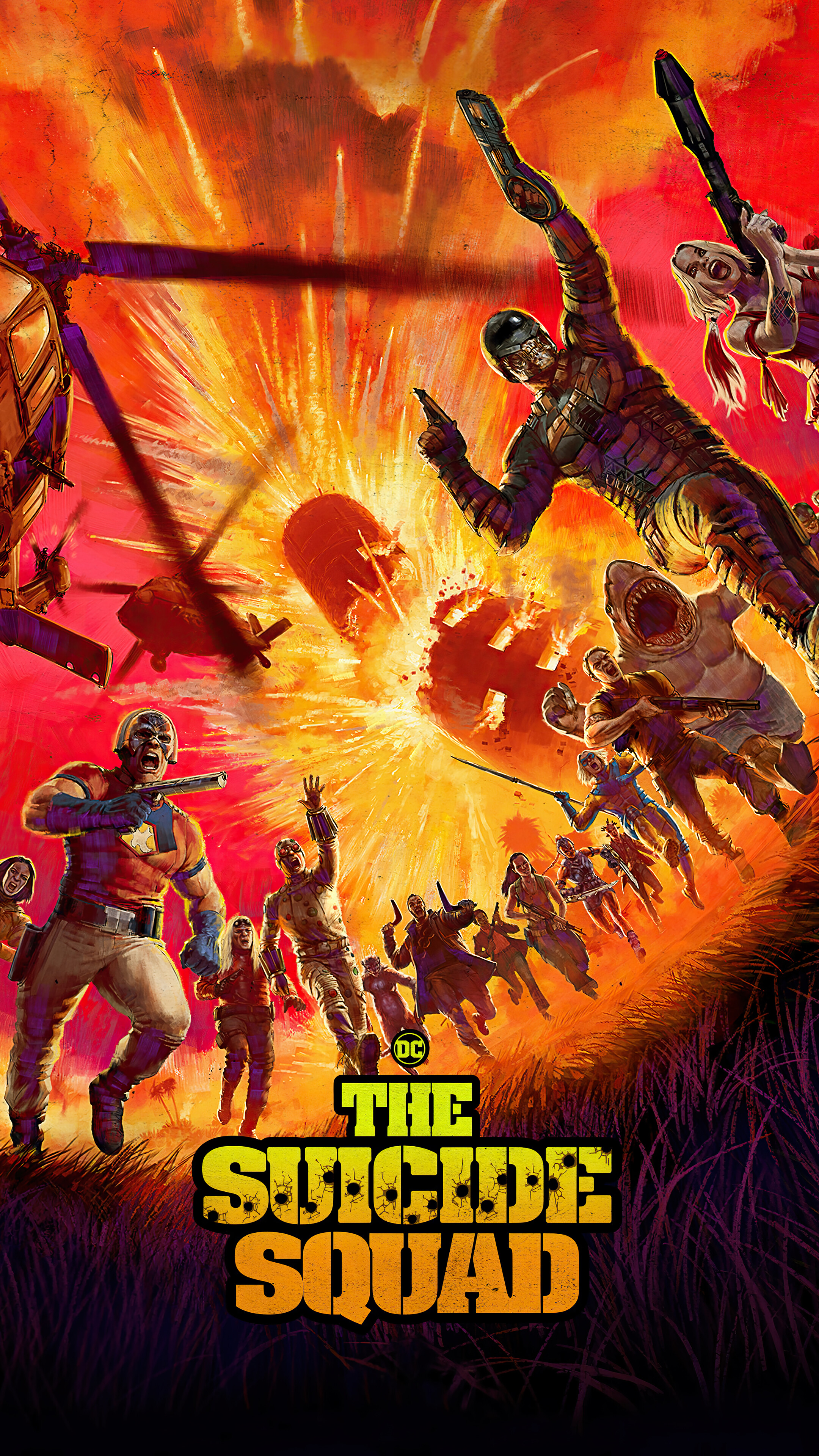 Suicide Squad: 2021, Movie poster, DCEU, Supervillains. 2160x3840 4K Background.