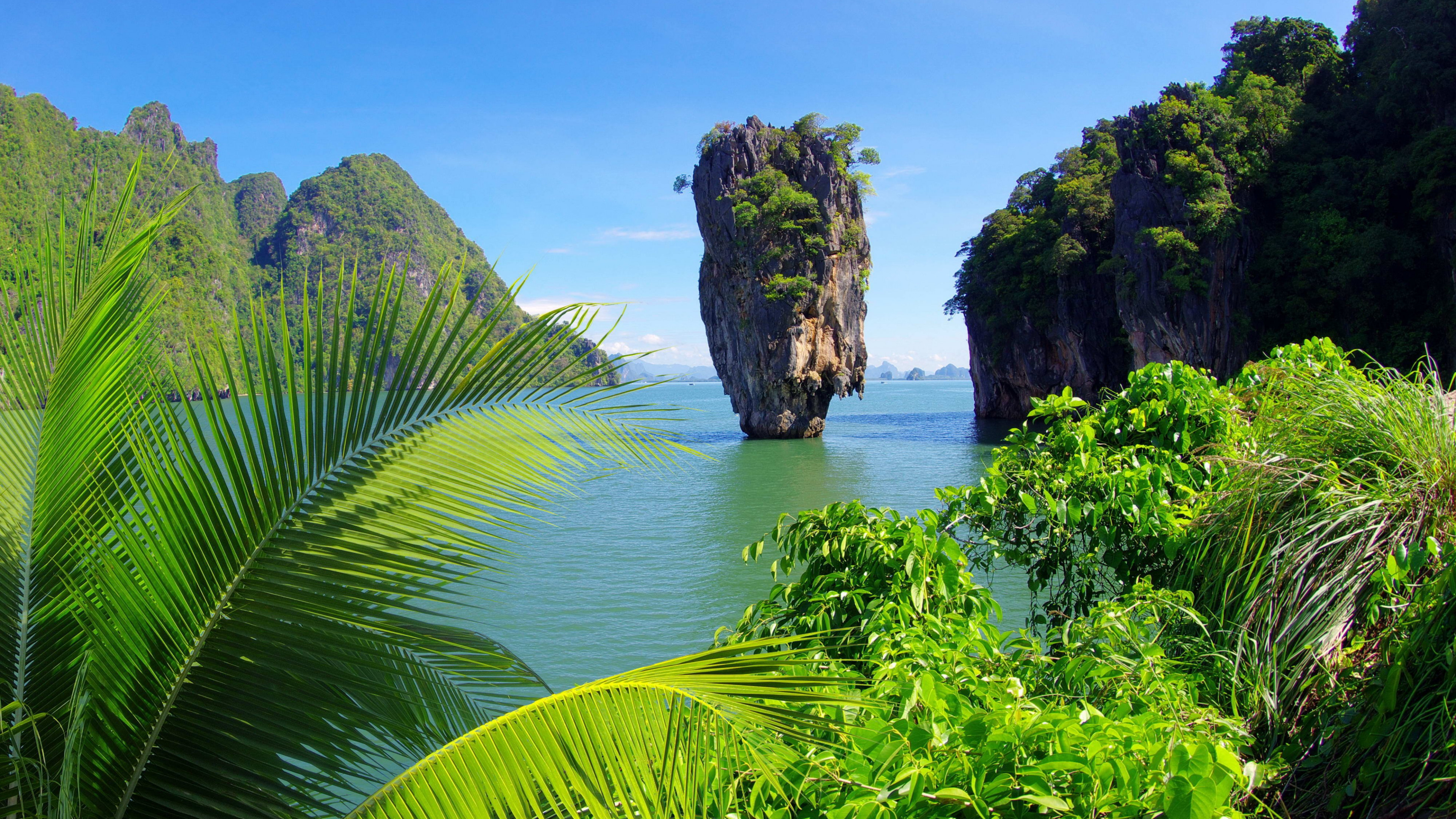 Phuket's beach bliss, Desktop wallpaper, Tropical escape, Tranquil paradise, 3840x2160 4K Desktop