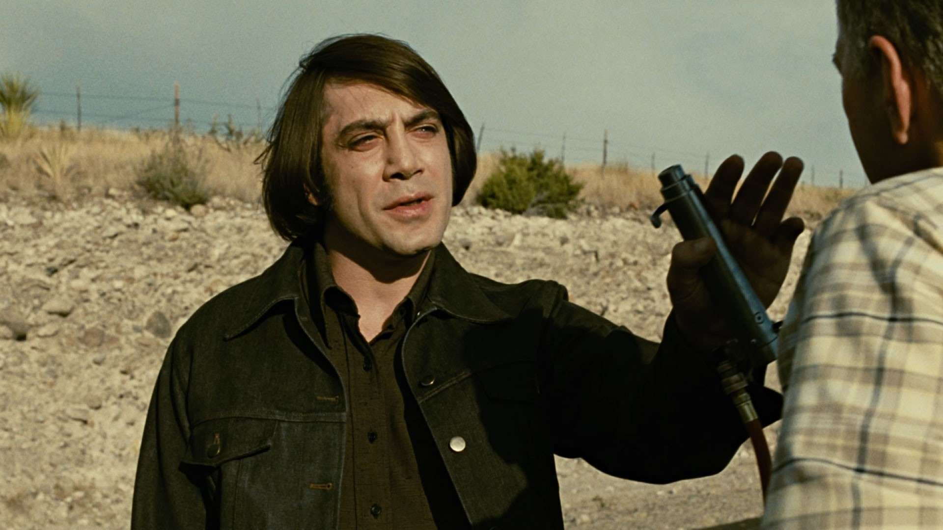 No Country For Old Men (Movie): Anton Chigurh, Best Direction at 2008 BAFTA Awards for Joel and Ethan Coen. 1920x1080 Full HD Background.