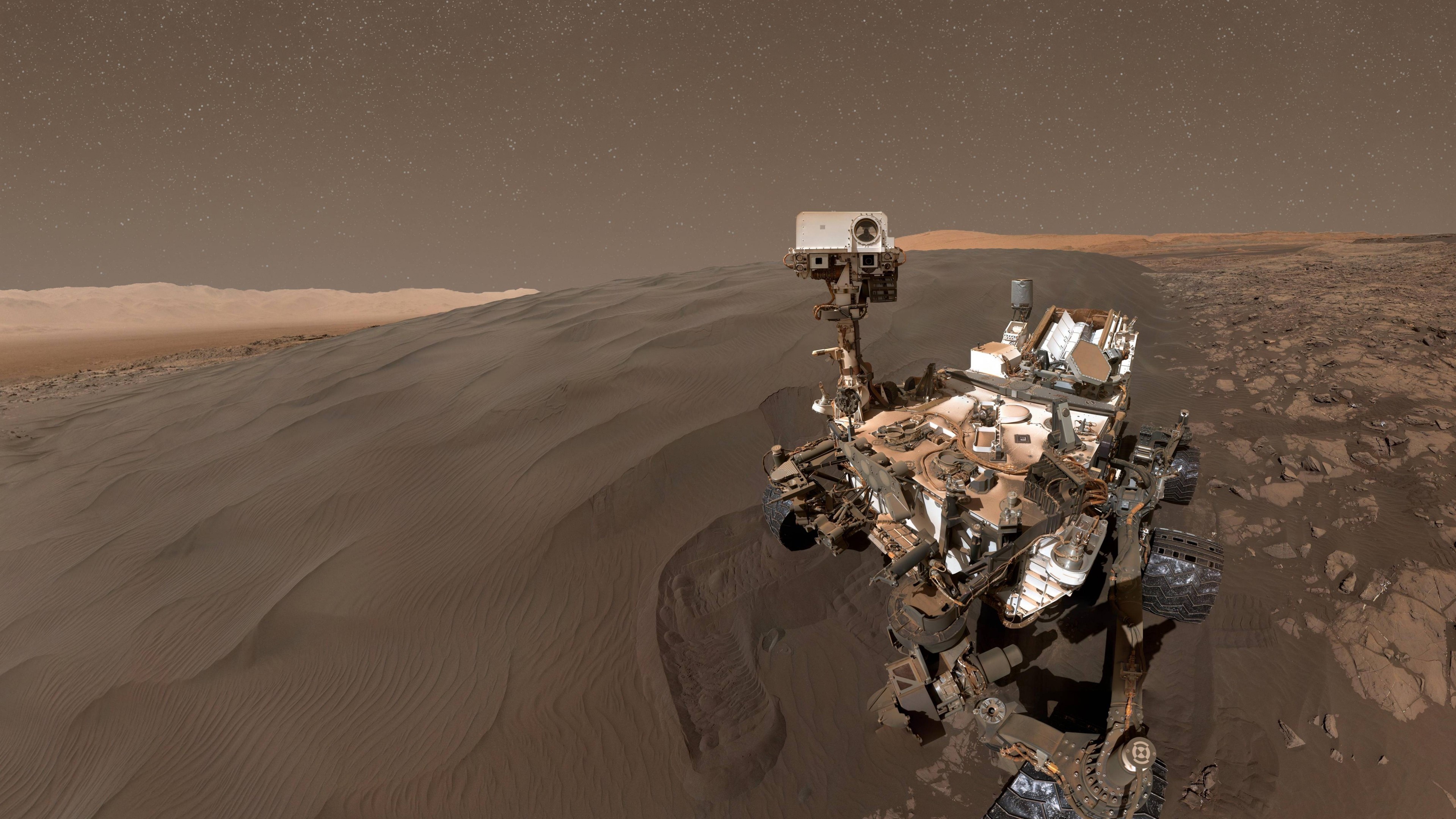 Curiosity rover selfie, Mars wallpaper, Duna space, Red planet, 3840x2160 4K Desktop