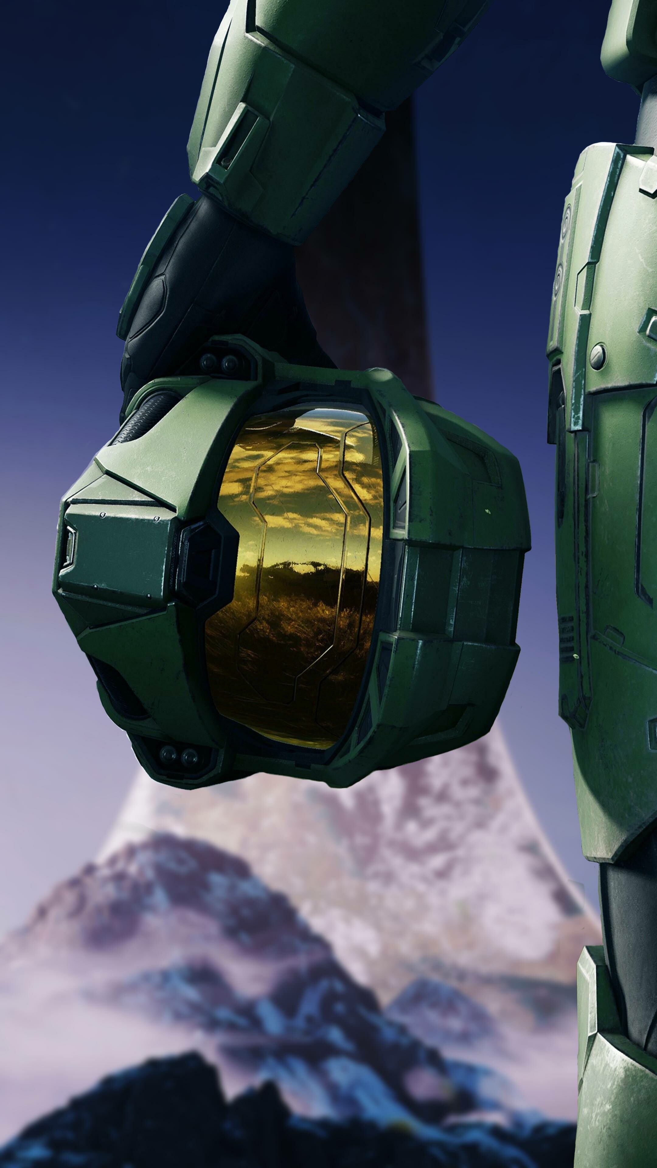 Halo: The franchise began with a single video game in 2001, but now spans numerous record-breaking games, best-selling novels, comic book series, animated series, toys, and collectibles, 343 Industries. 2160x3840 4K Background.