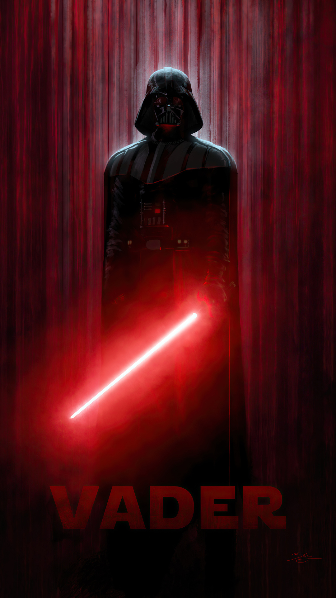 Darth Vader: The prophesied Chosen One of the Jedi Order, destined to bring balance to the Force. 1080x1920 Full HD Background.