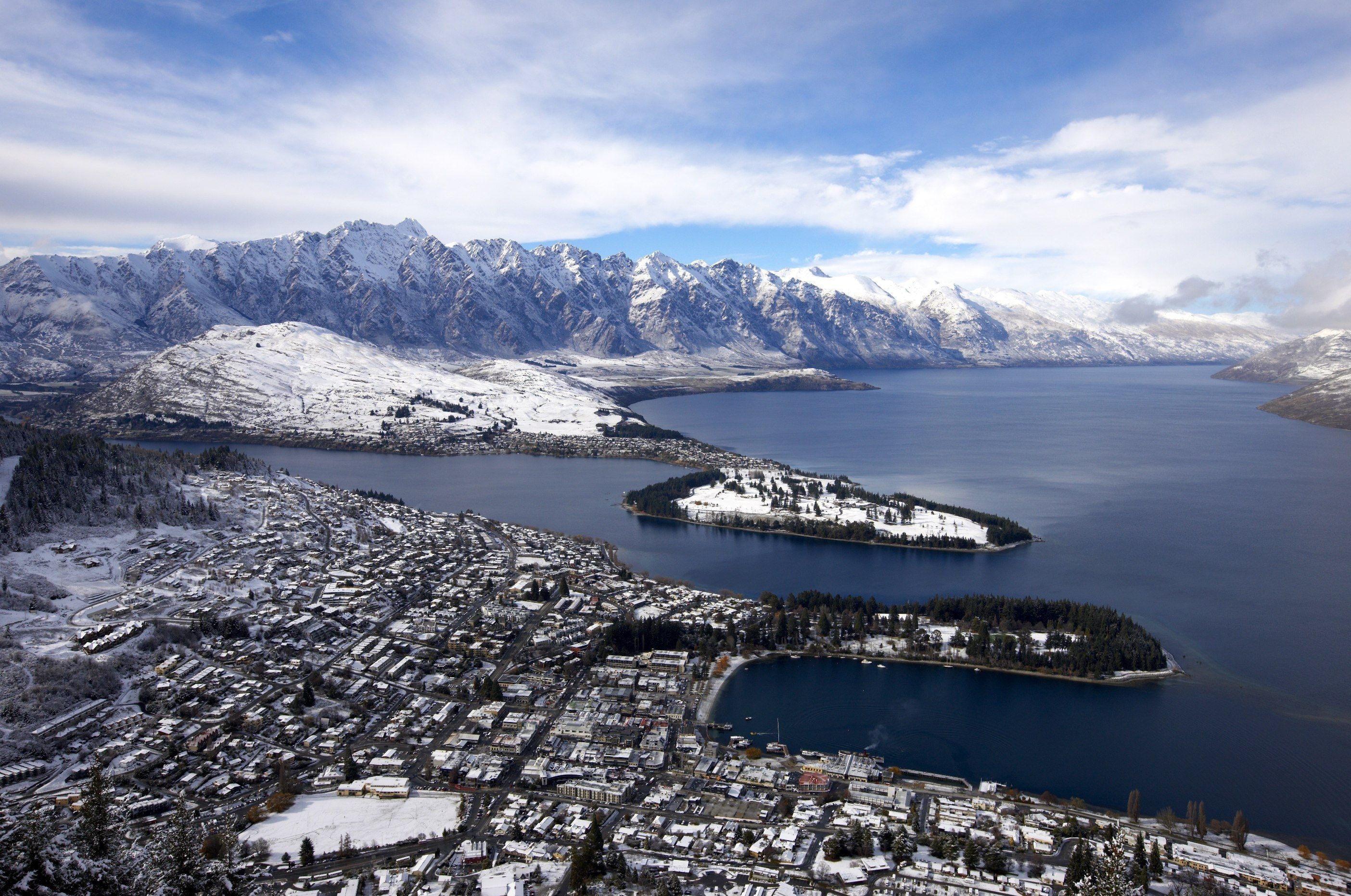 Queenstown winter, New Zealand cities, South Island, 2810x1870 HD Desktop