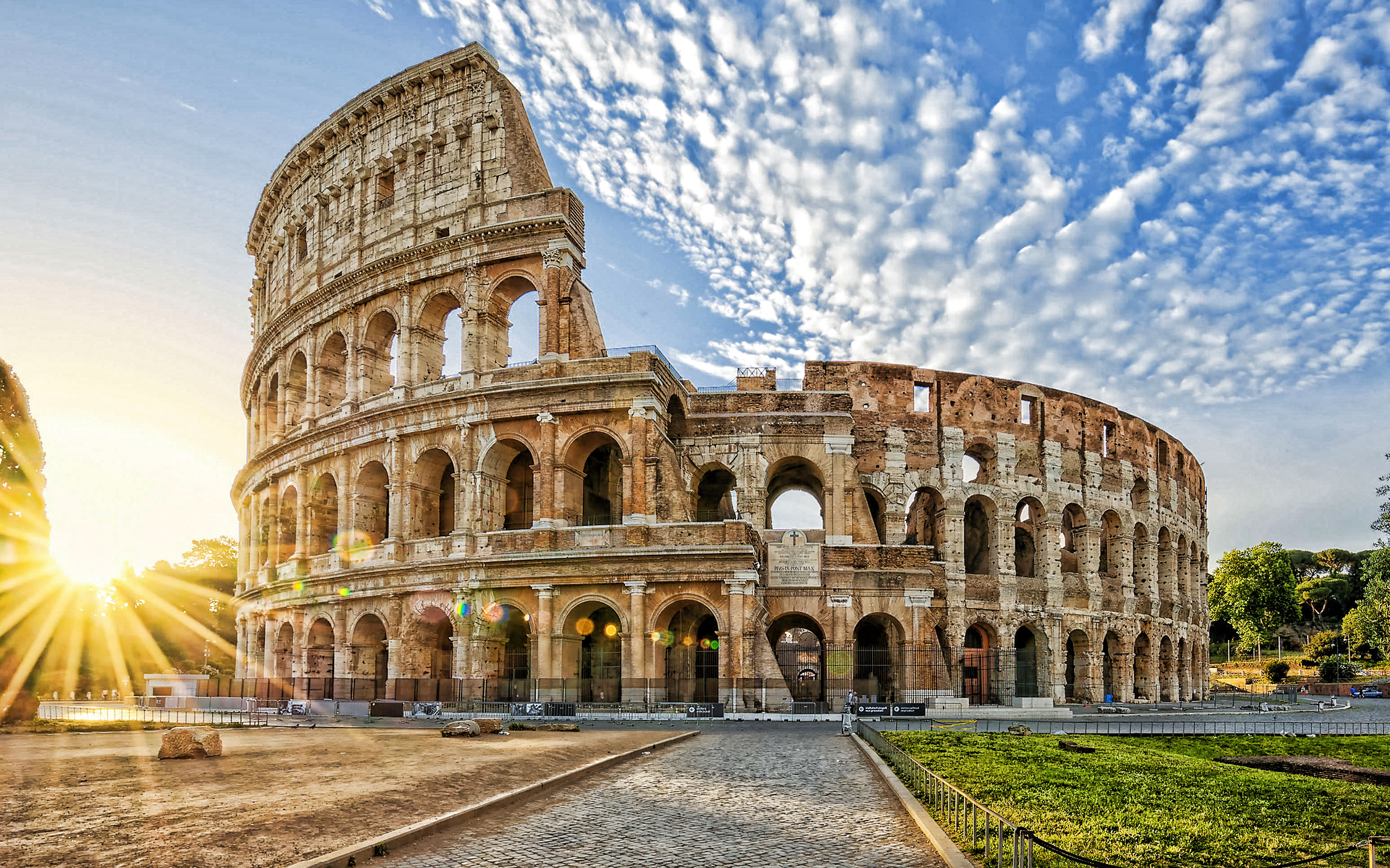 Colosseum, Rome, Sunrise, Flavian Amphitheatre, 2880x1800 HD Desktop