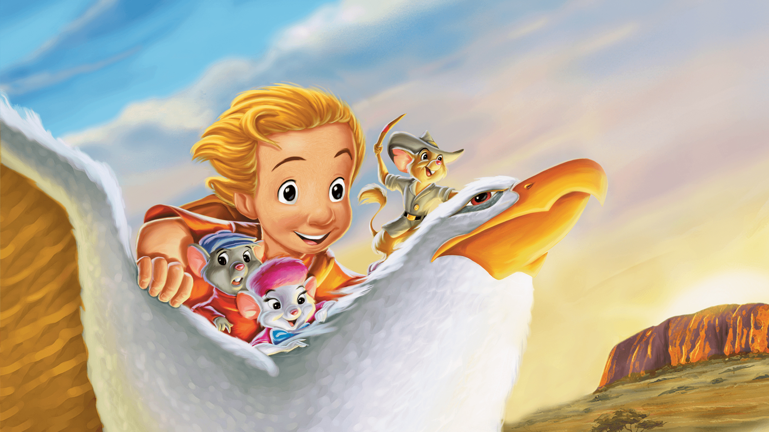 The Rescuers Down Under, Movies anywhere, Disney animation, Adventure film, 2560x1440 HD Desktop