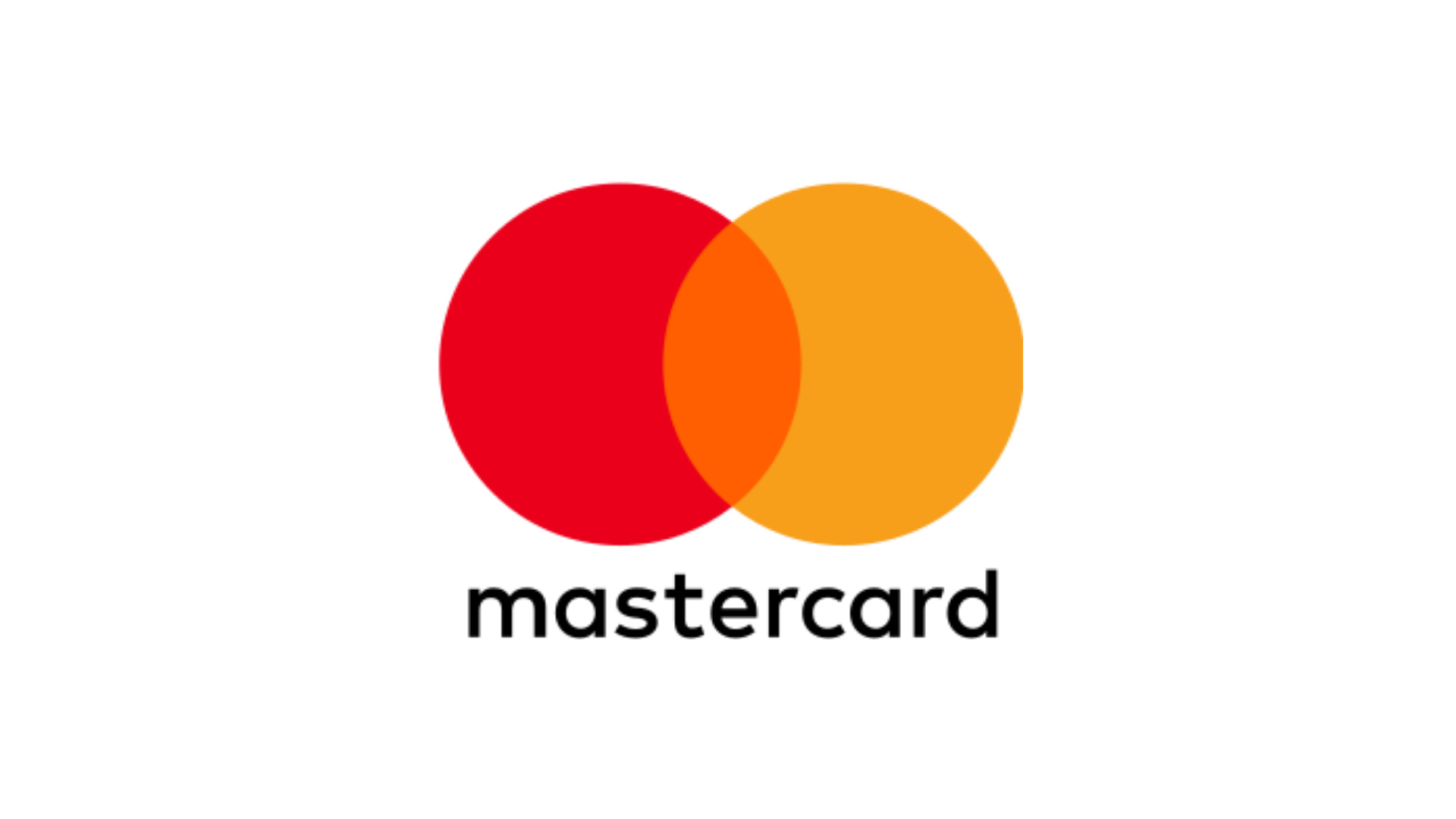 Mastercard: The iconic red and yellow interlocking circles, Payment card network processor. 1920x1080 Full HD Background.