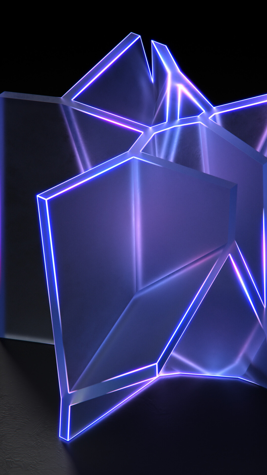 Geometric Abstract: Three-dimensional space, Complementary angles, Prism. 1080x1920 Full HD Wallpaper.