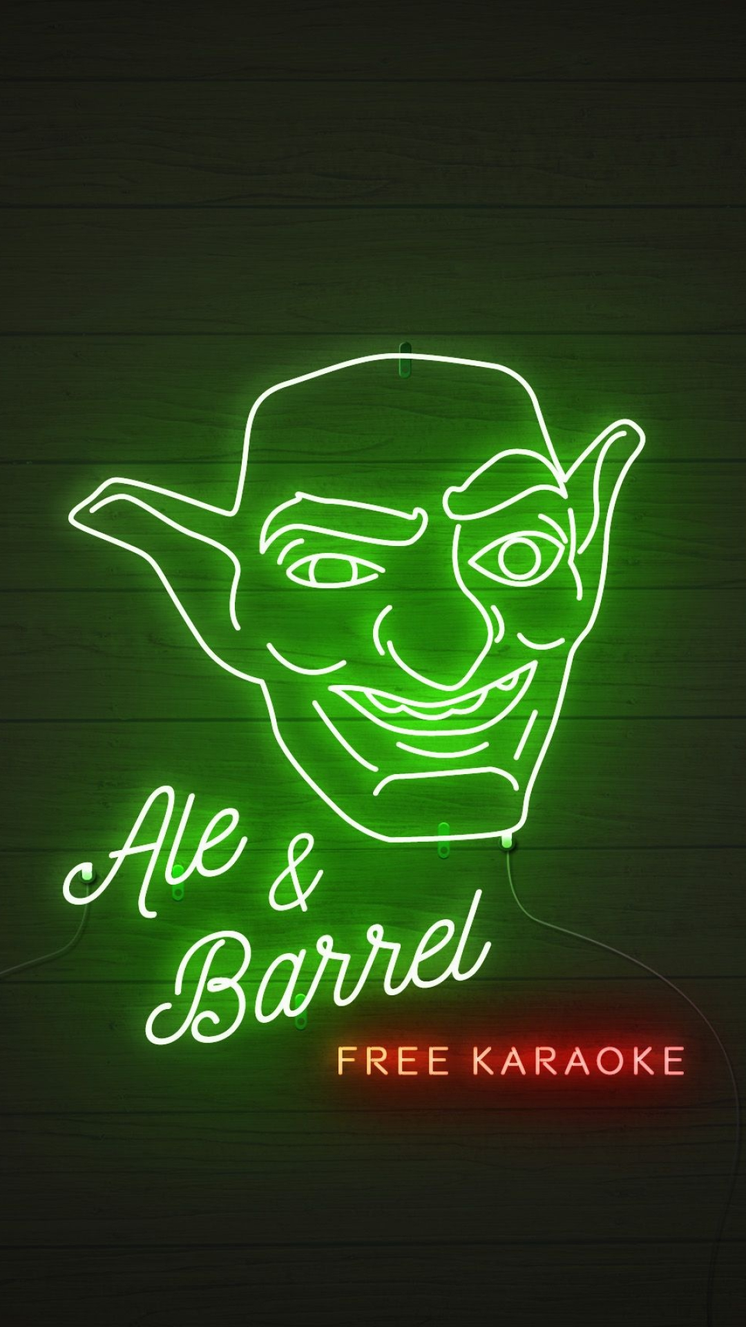 Karaoke: Ale and Barrel, Clash Royale, Singing to an instrumental version of a song. 1080x1920 Full HD Background.