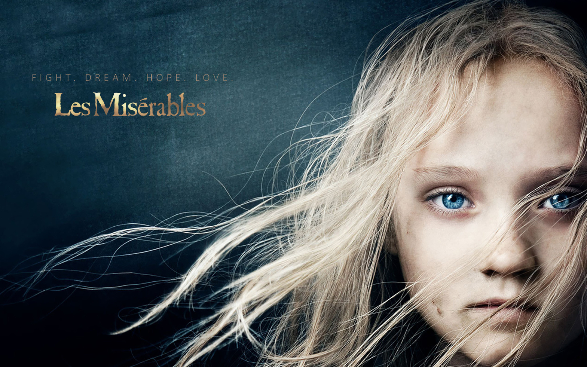 Les Miserables: Isabelle Allen, Young Cosette, Cinematography by Danny Cohen. 1920x1200 HD Background.