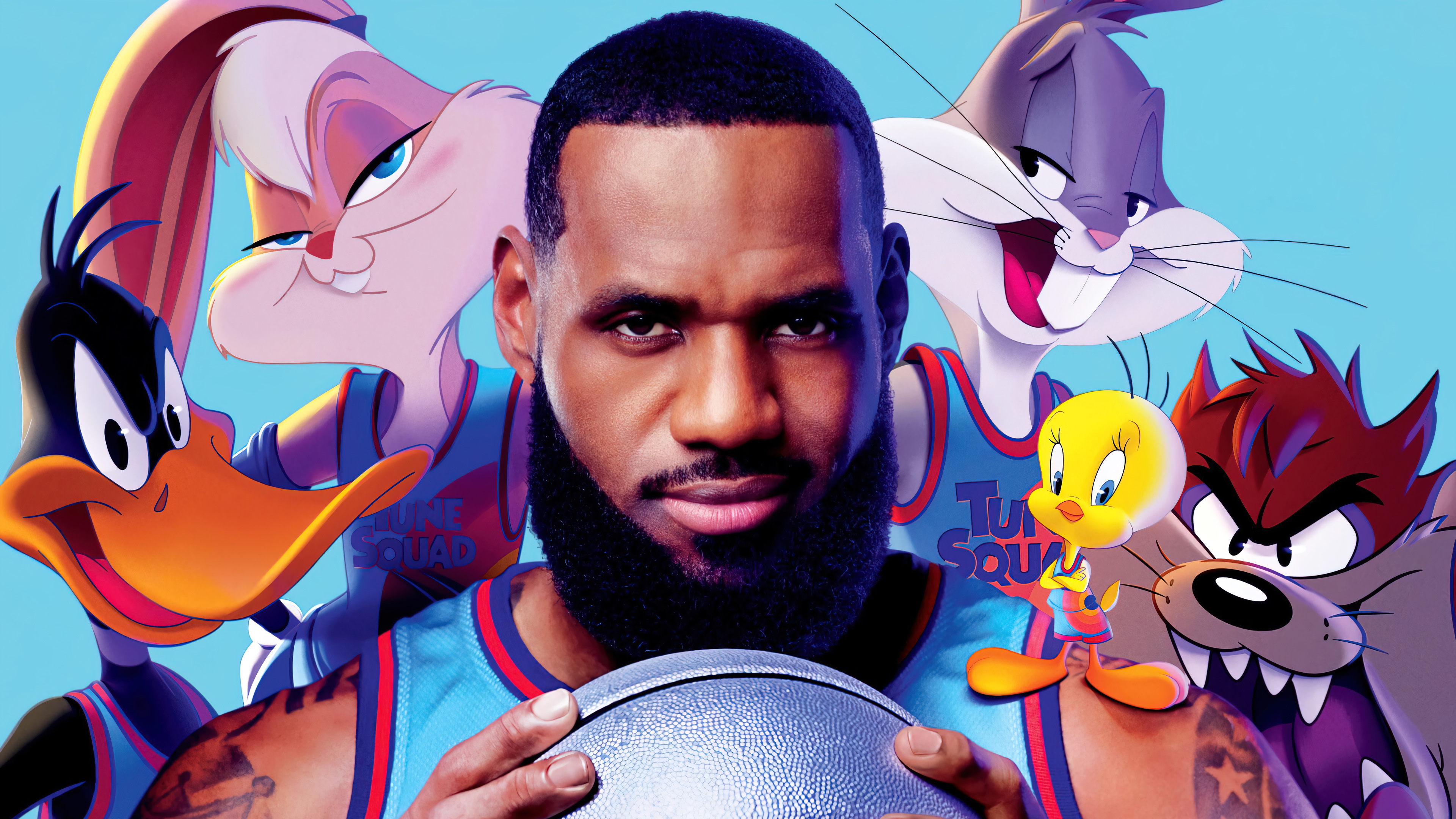 Space Jam: A New Legacy, A 2021 American live-action animated sports comedy film. 3840x2160 4K Background.