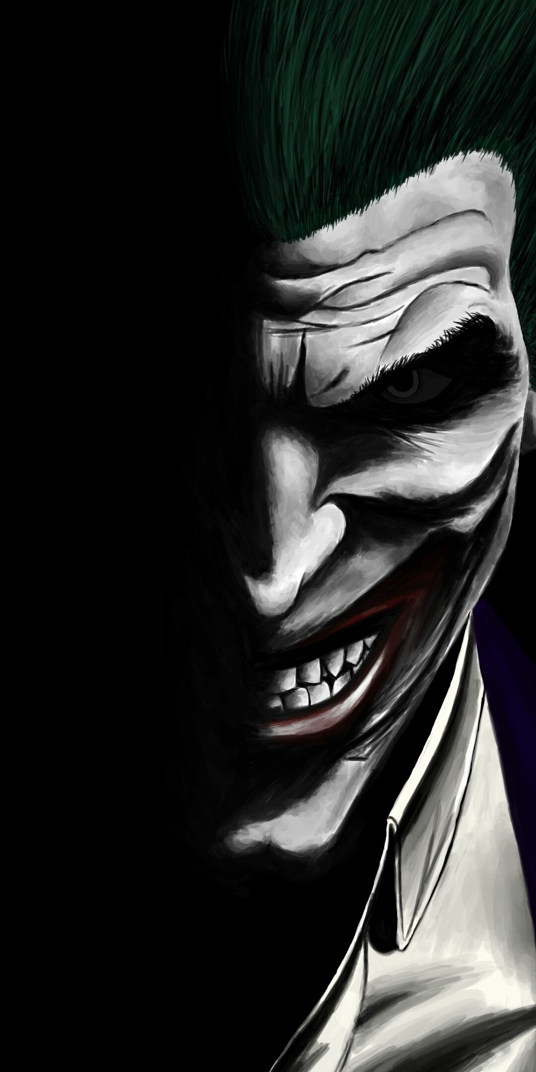 DC Villain: Joker, One of the most iconic characters in popular culture. 1080x2160 HD Wallpaper.