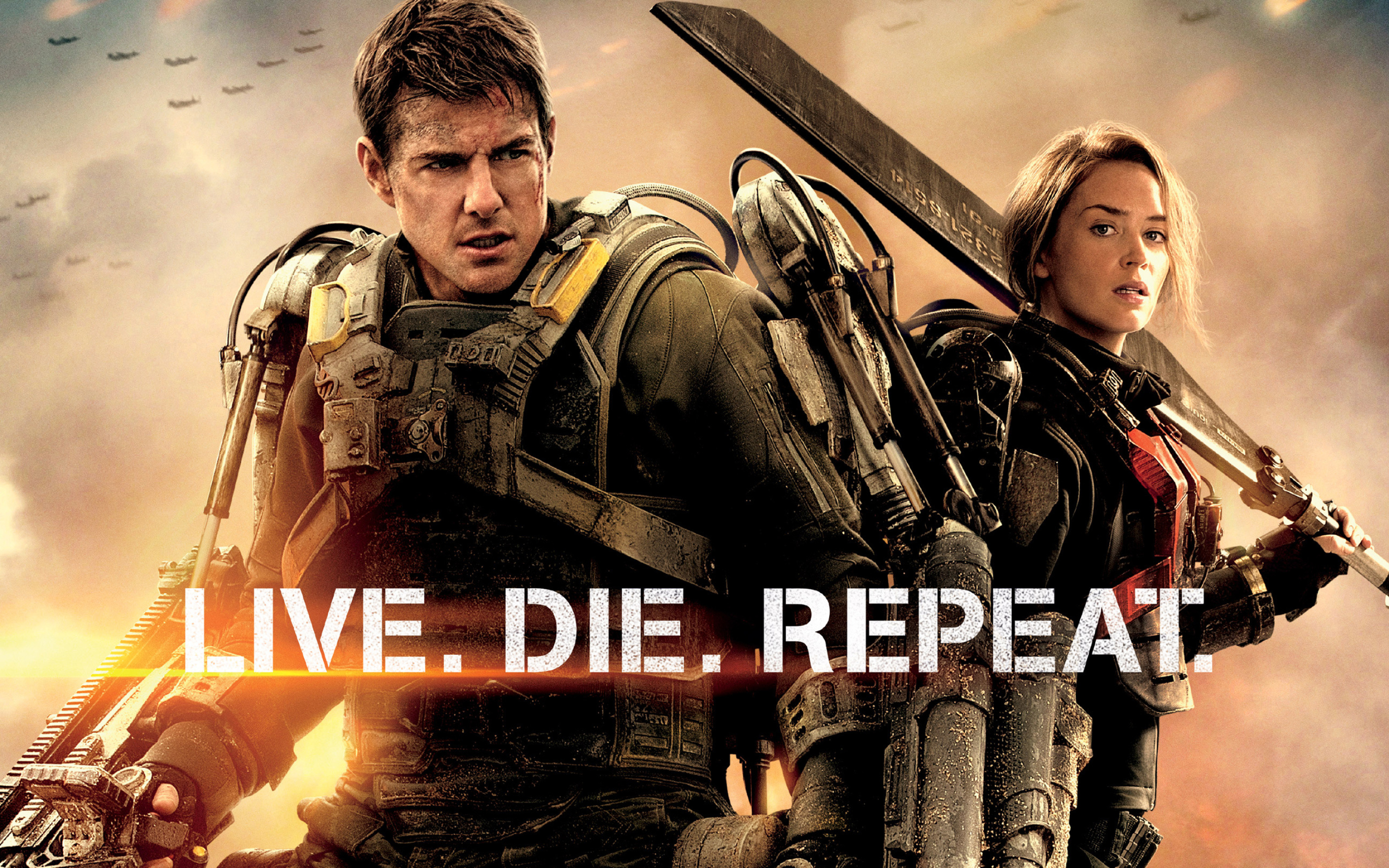 Edge of Tomorrow: Live Die Repeat, A 2014 American science fiction action film. 2880x1800 HD Wallpaper.