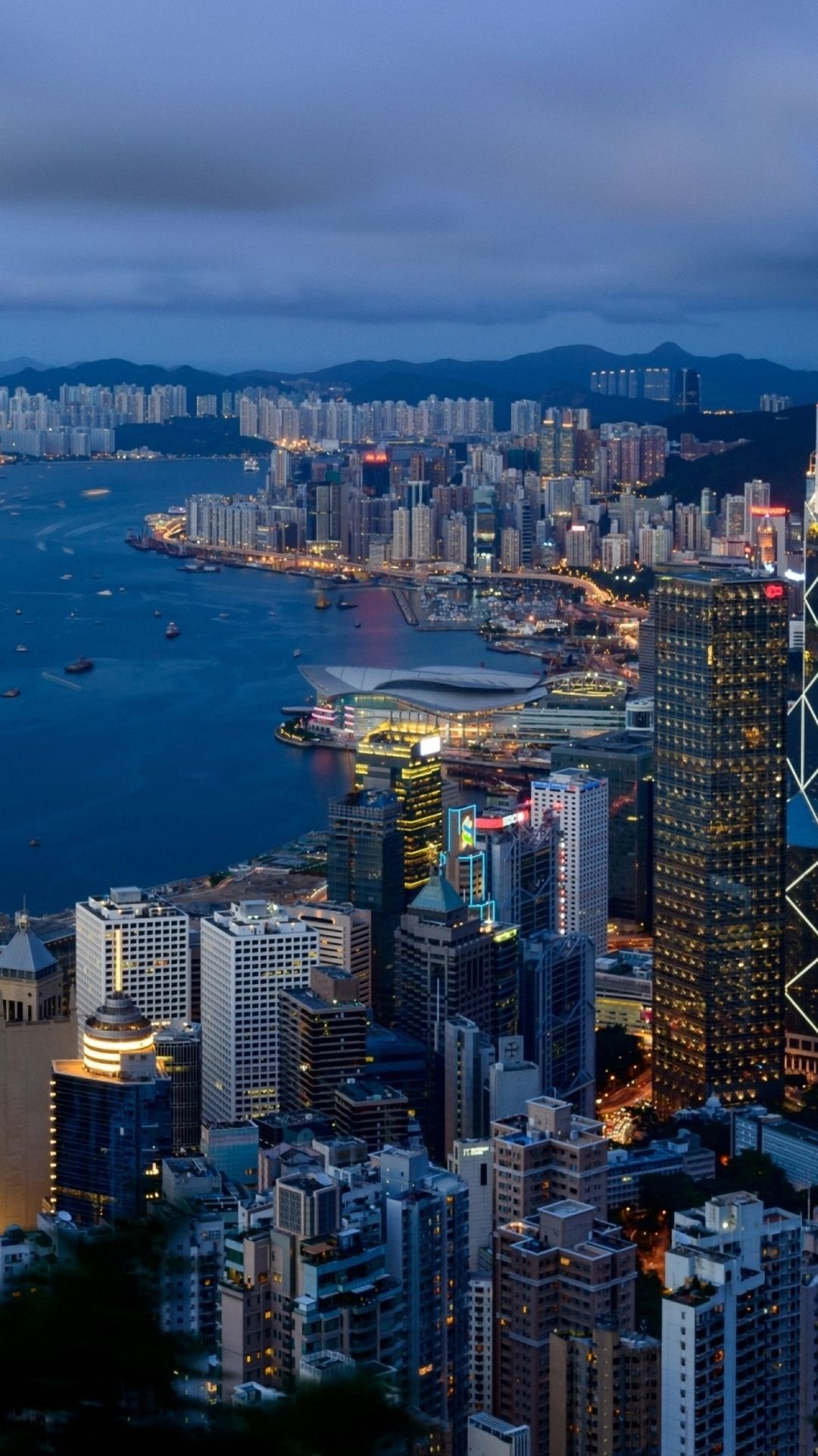 Hong Kong Skyline, Phone wallpapers, Beautiful cityscape, Hong Kong views, 1080x1920 Full HD Phone