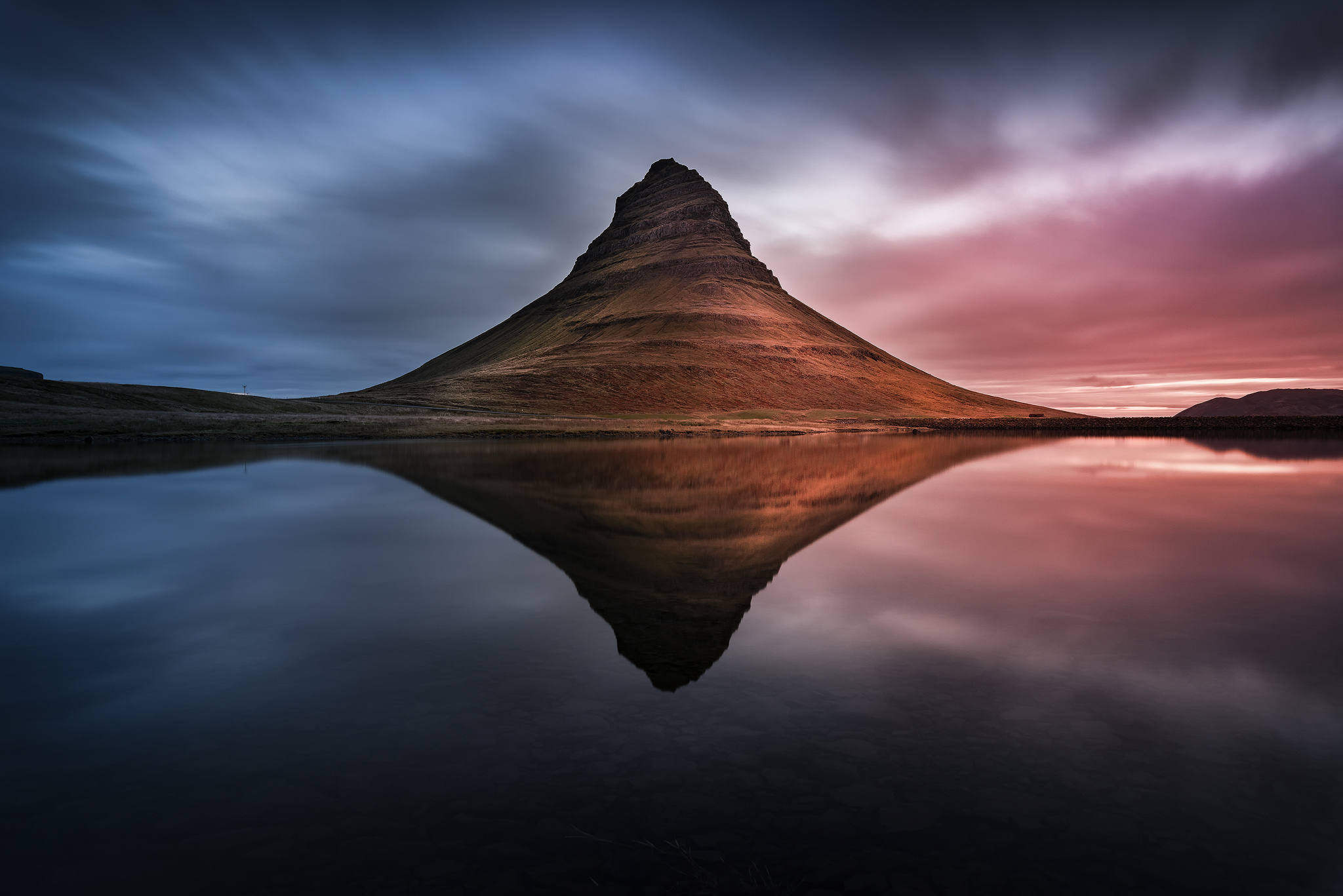 Kirkjufell, Iceland, Sidelit mountain, Stunning natural beauty, 2050x1370 HD Desktop