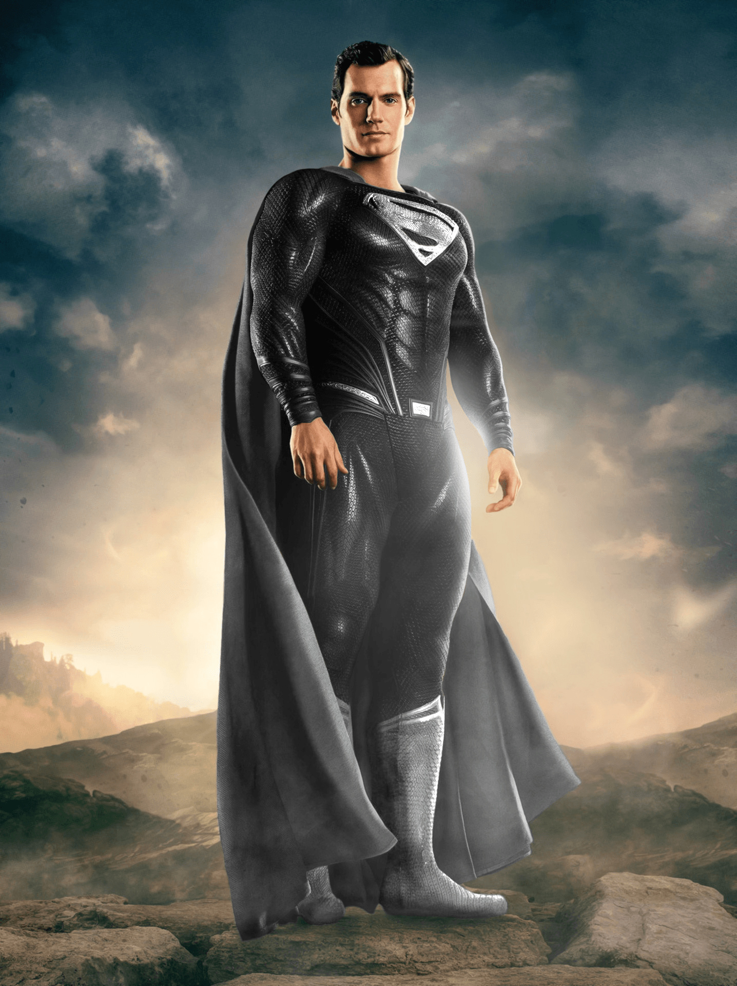 Henry Cavill, Black suit, Superman, Movies, 1440x1920 HD Phone