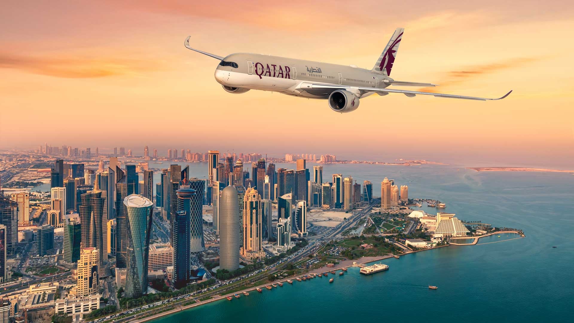 Qatar Airways, Airline industry, Travel destinations, Aviation news, 1920x1080 Full HD Desktop