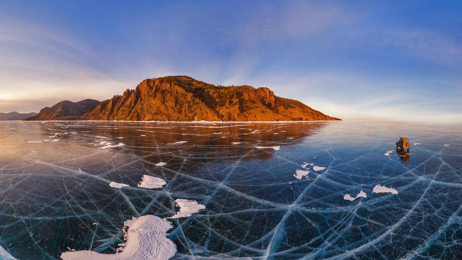 Lake Baikal, Aerial view, Serene landscape, Endless water expanse, 1920x1080 Full HD Desktop