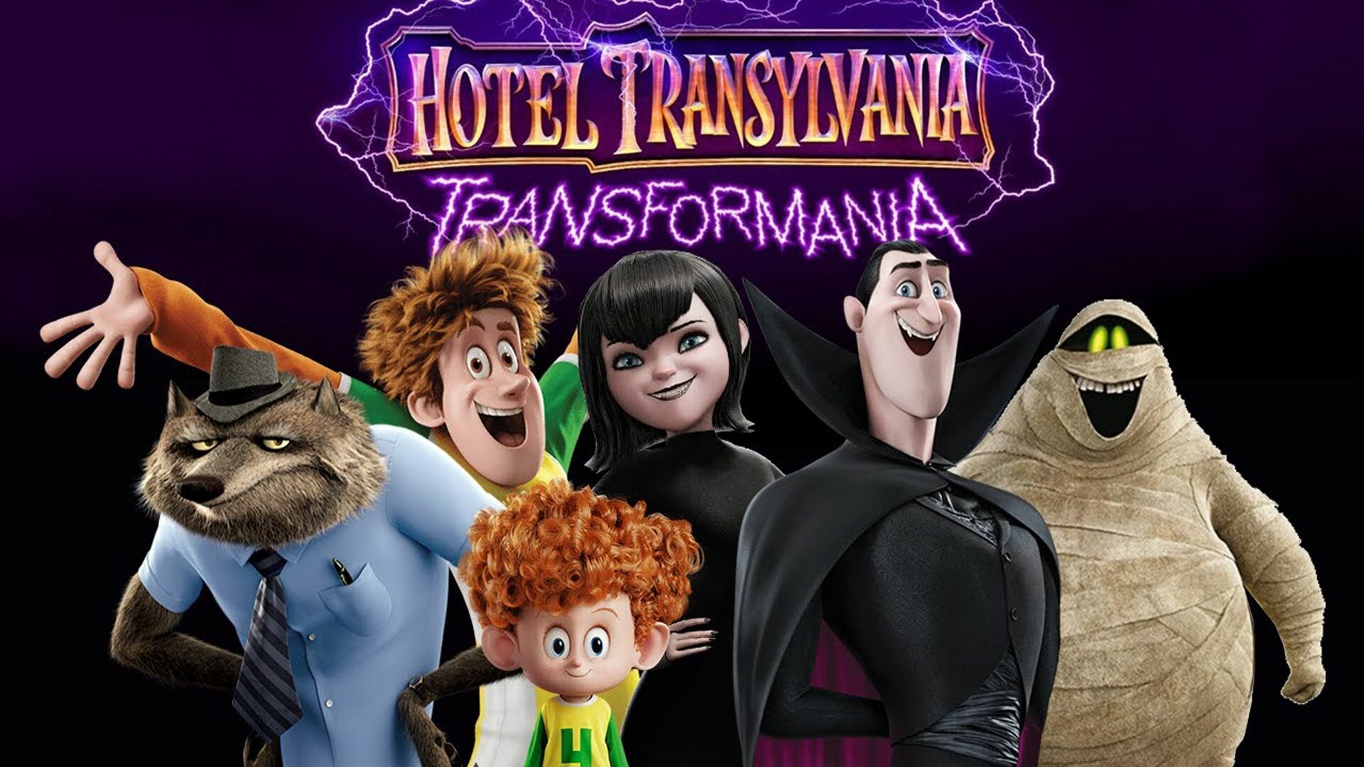 Hotel Transylvania: Transformania: A story about a plaza hotel where monsters can relax and get away from humans due to fear of persecution. 1920x1080 Full HD Background.