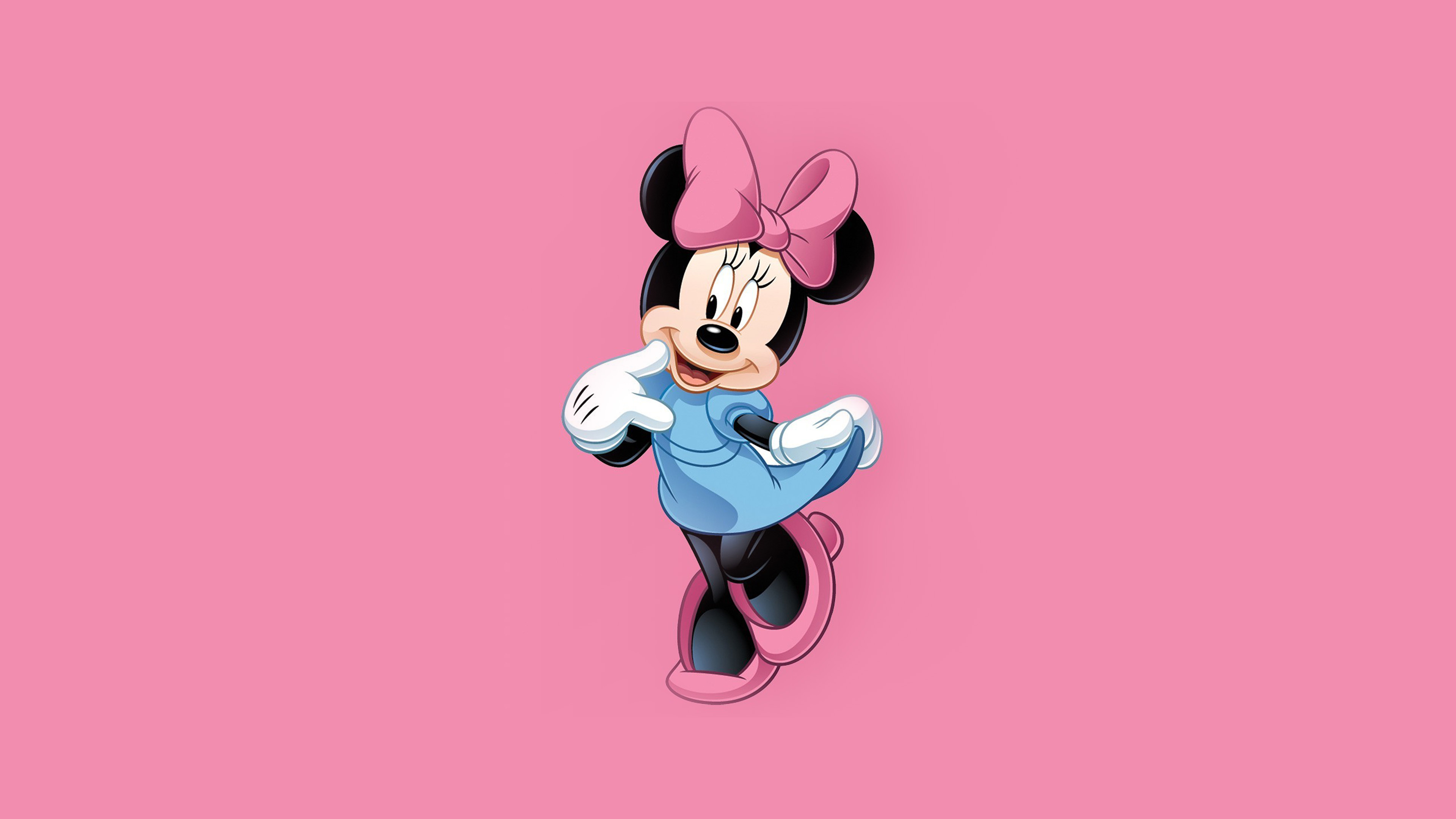 Minnie Mouse, Disney logo, Art illustration, Wallpaper, 3840x2160 4K Desktop