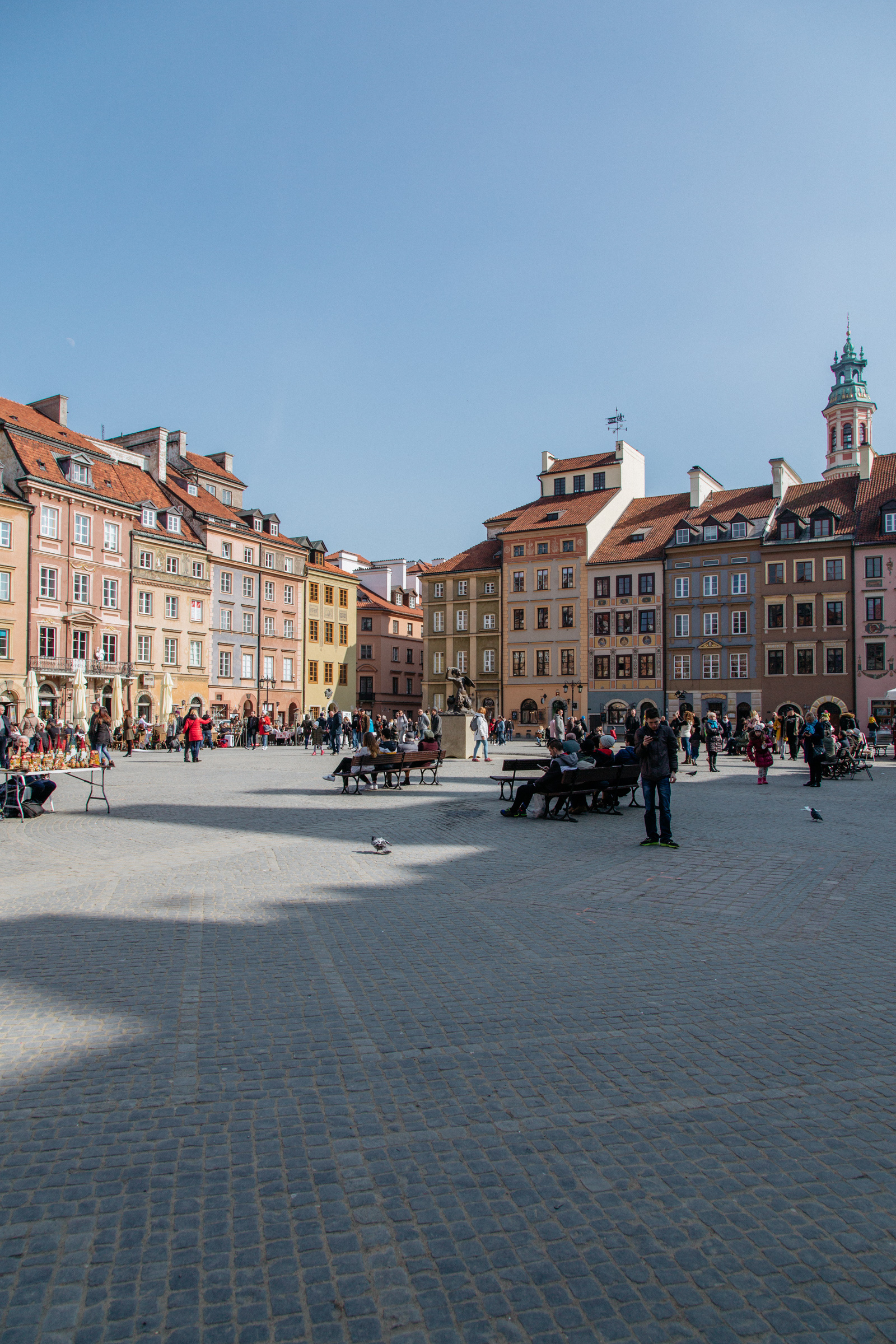 City Square: Warsaw's Old Town Market Plaza, The center and oldest part of the capital of Poland. 1600x2400 HD Wallpaper.