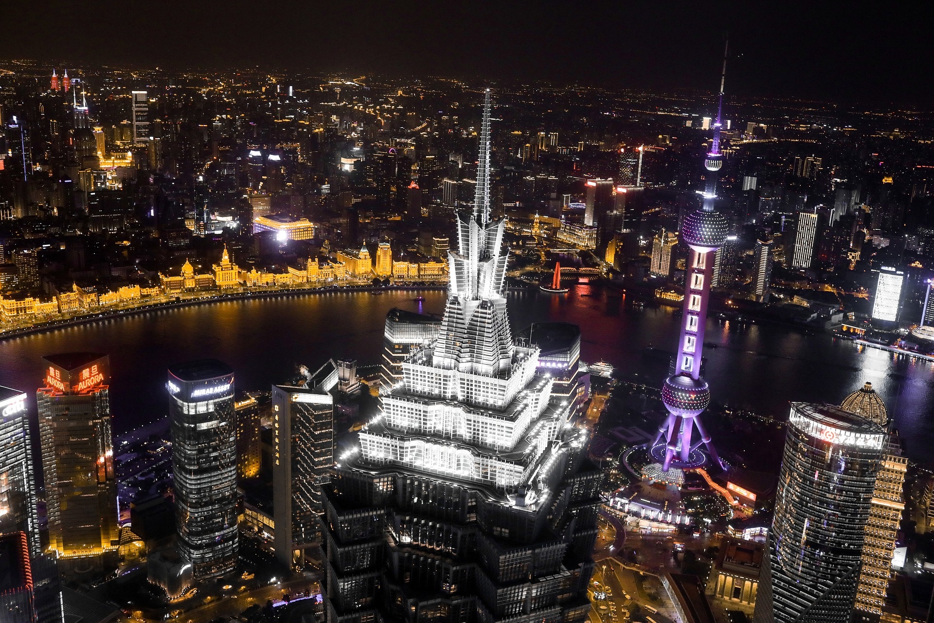 Jin Mao, Tower wallpapers, Background images, Architectural photography, 1920x1280 HD Desktop