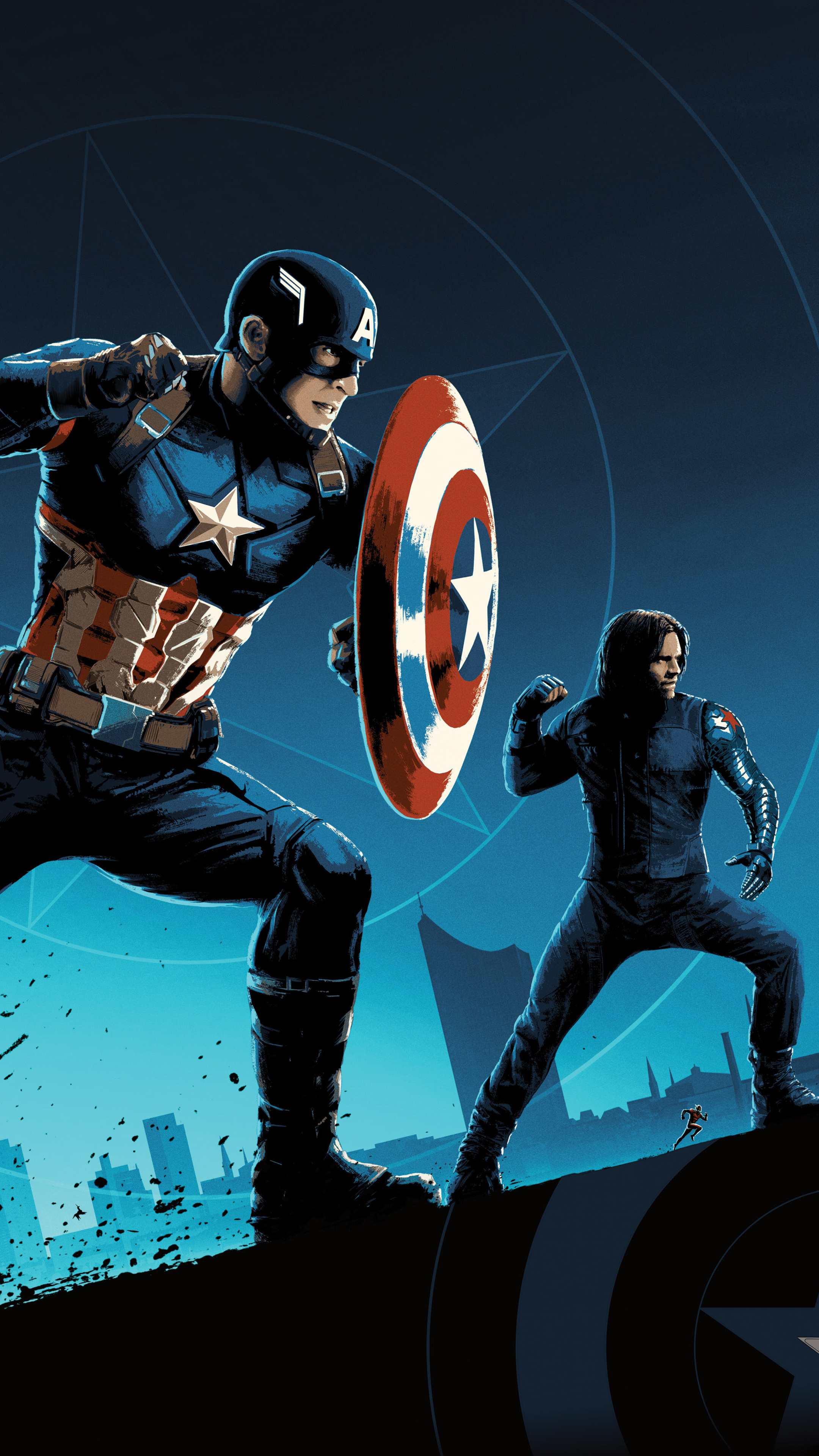 Captain America: Civil War, IMAX art, Cinematic masterpiece, 2160x3840 4K Handy
