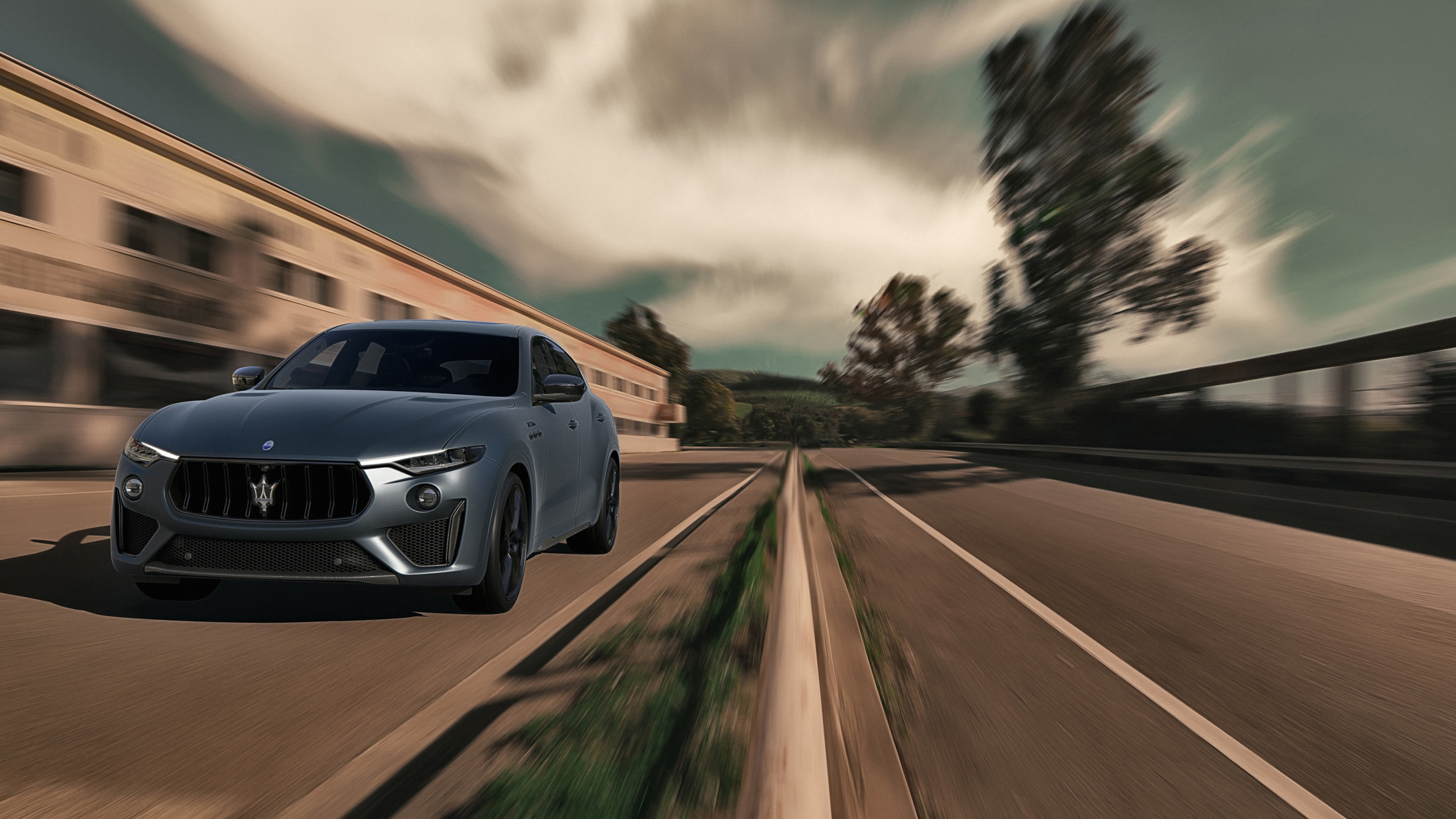 Maserati Levante, Desktop wallpapers, MC edition Blu Vittoria, Automotive perfection, 3840x2160 4K Desktop