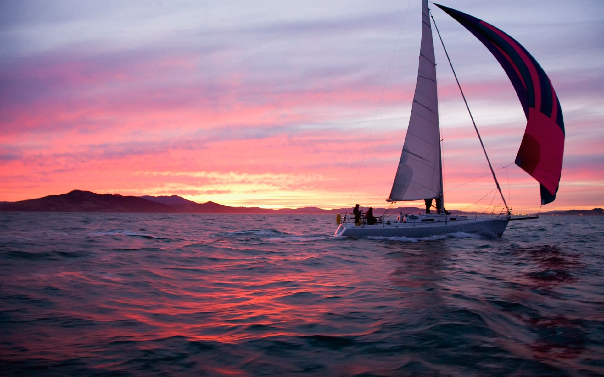 Sailing: Boat, Sports, A sport of overcoming the distance on the water, Yachting. 1920x1200 HD Background.