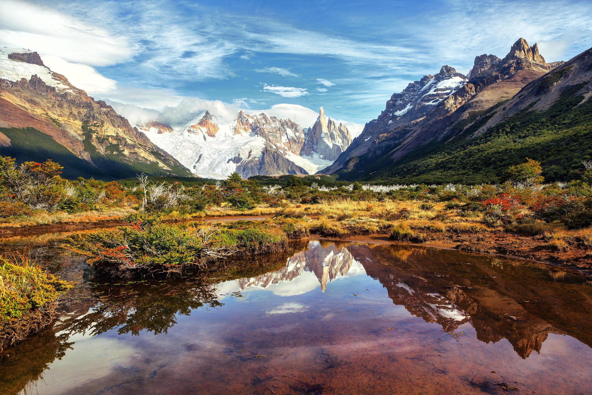 Argentina: Patagonia, Andes, The country’s name comes from the Latin word for silver, argentum. 2050x1370 HD Background.
