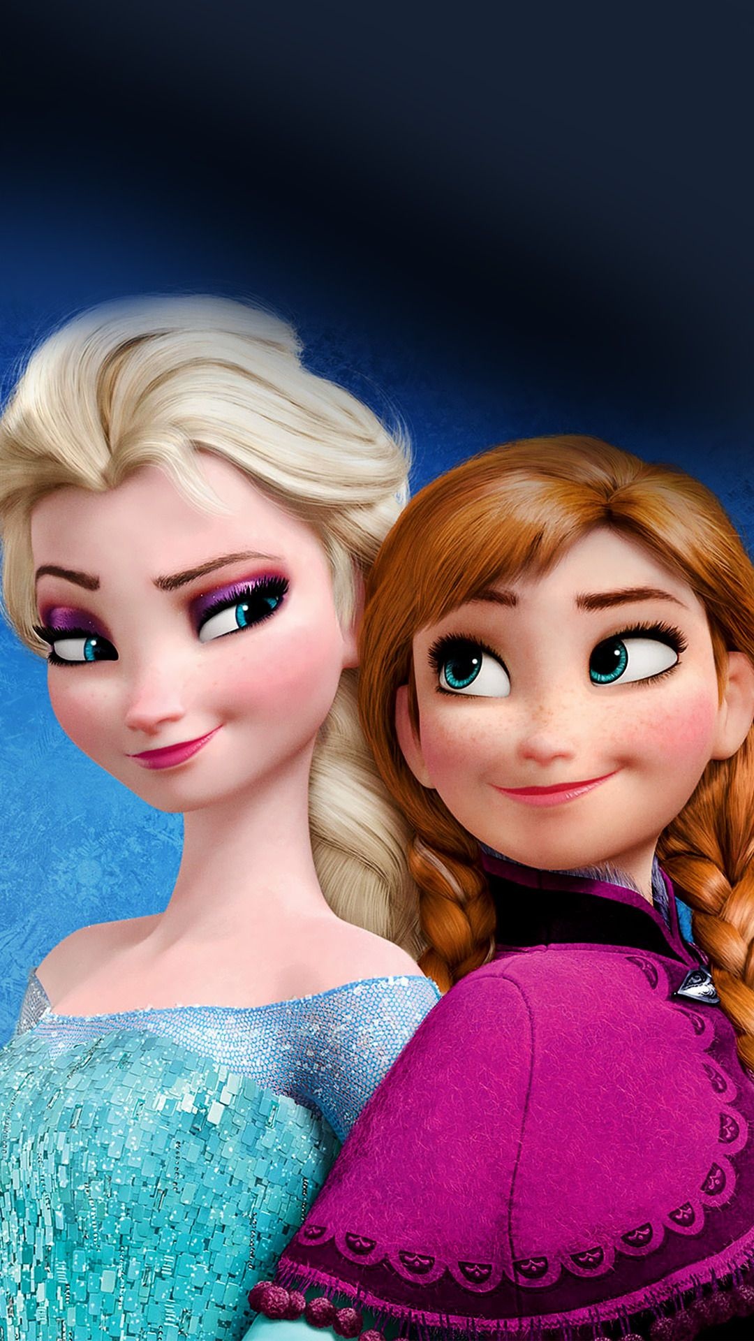 Elsa and Anna, Mobile wallpaper, Disney movies, Frozen, 1080x1920 Full HD Phone