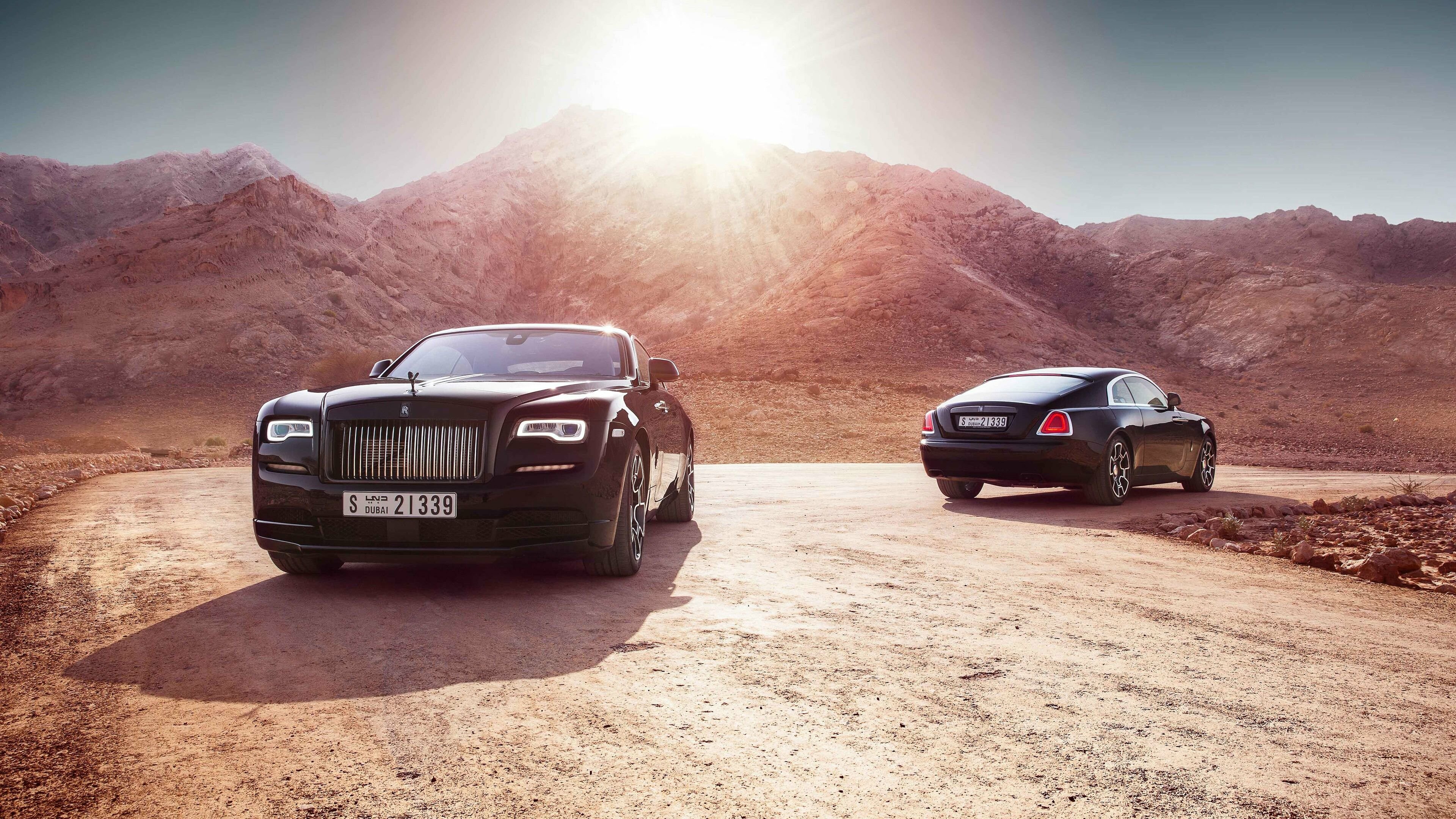 Rolls-Royce: Model Wraith, Shares its name with the original 1938 model. 3840x2160 4K Background.