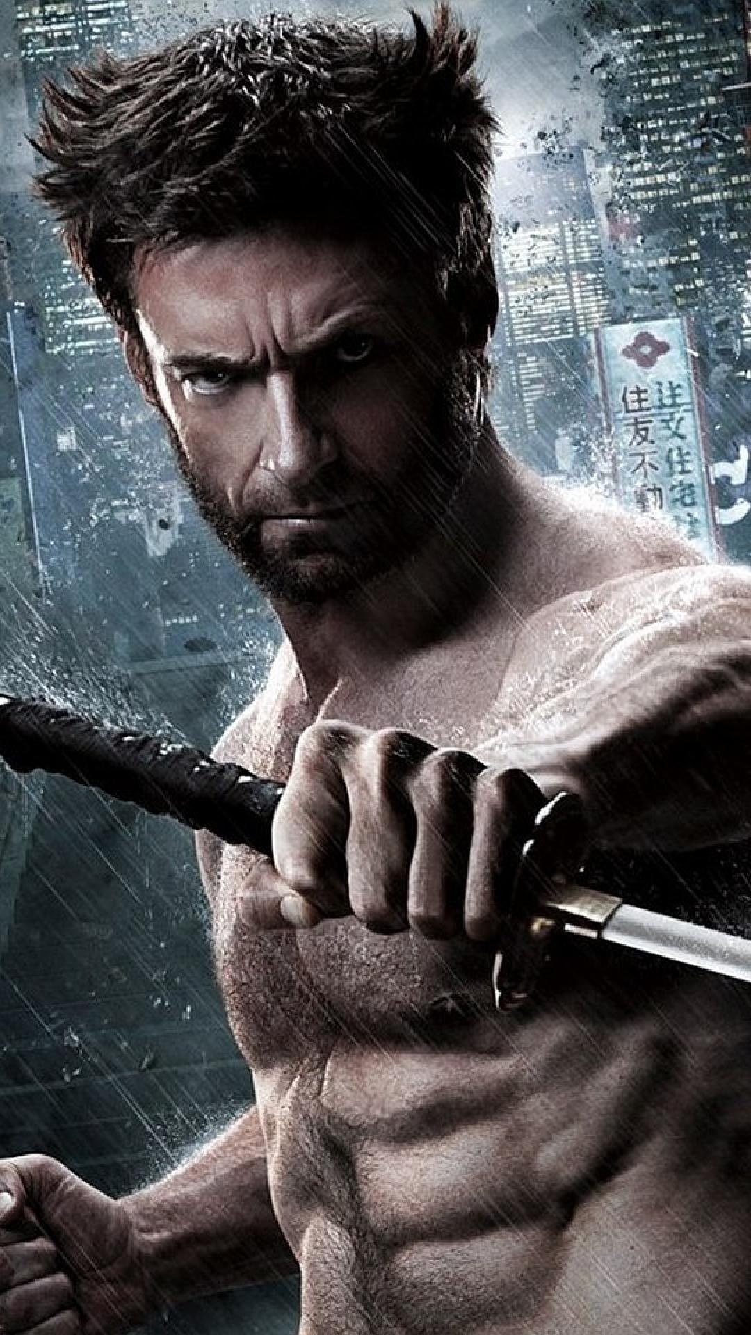 Top-quality wallpapers, Wolverine portrayed by Hugh Jackman, Impressive backgrounds, Striking images, 1080x1920 Full HD Phone