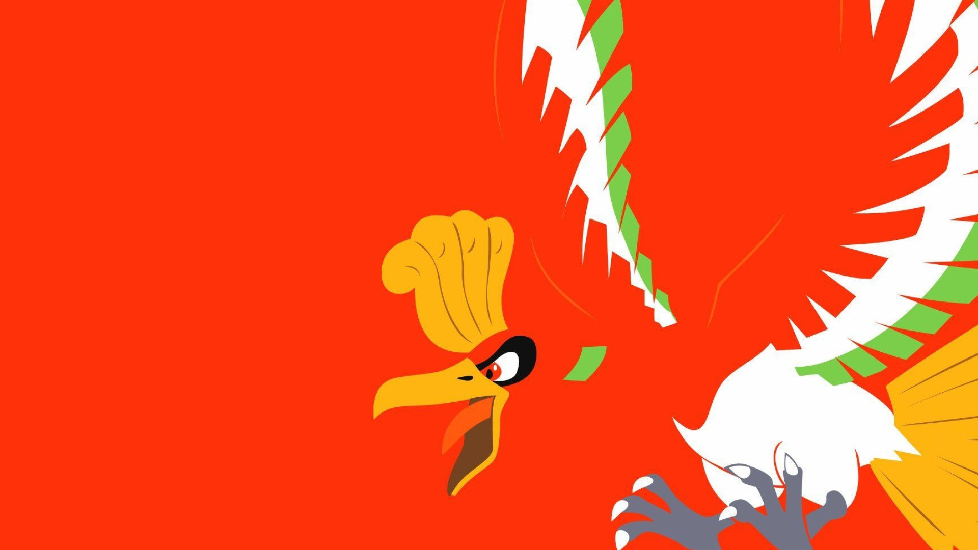 Ho-Oh, Gaming wallpapers, Legendary Pokemon, Flames and feathers, 1920x1080 Full HD Desktop